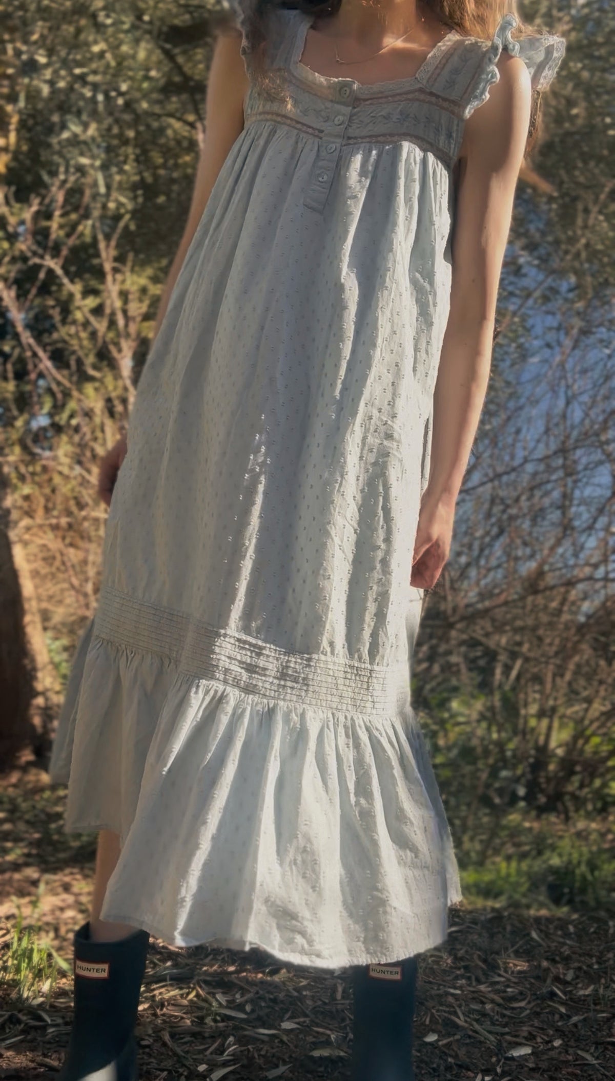 100% RECYCLED COTTON - ALICE DRESS BABY BLUE