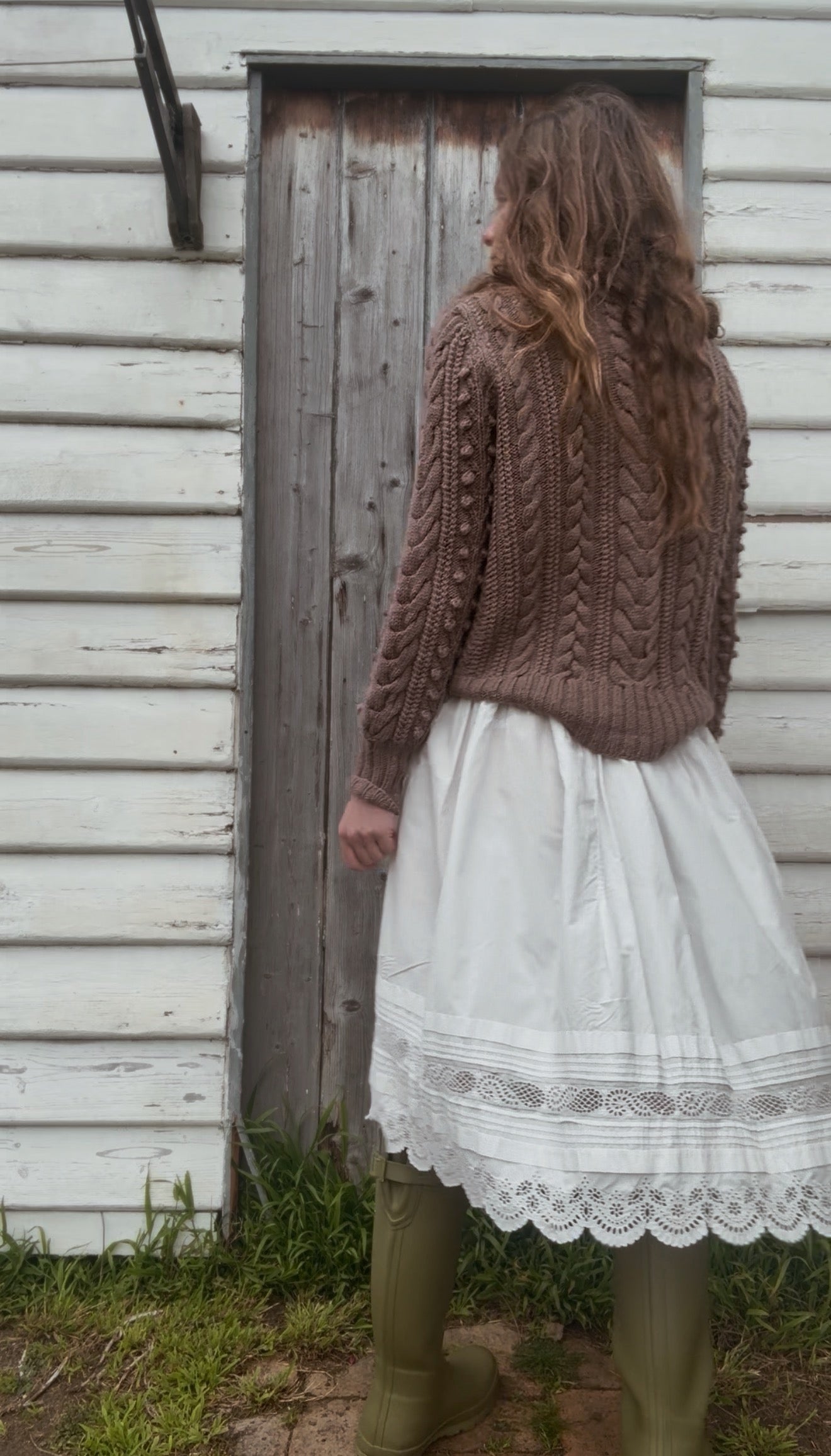 ONE OF A KIND — EARLY 1900s CHRISTENING DRESS REWORKED SKIRT XS-S