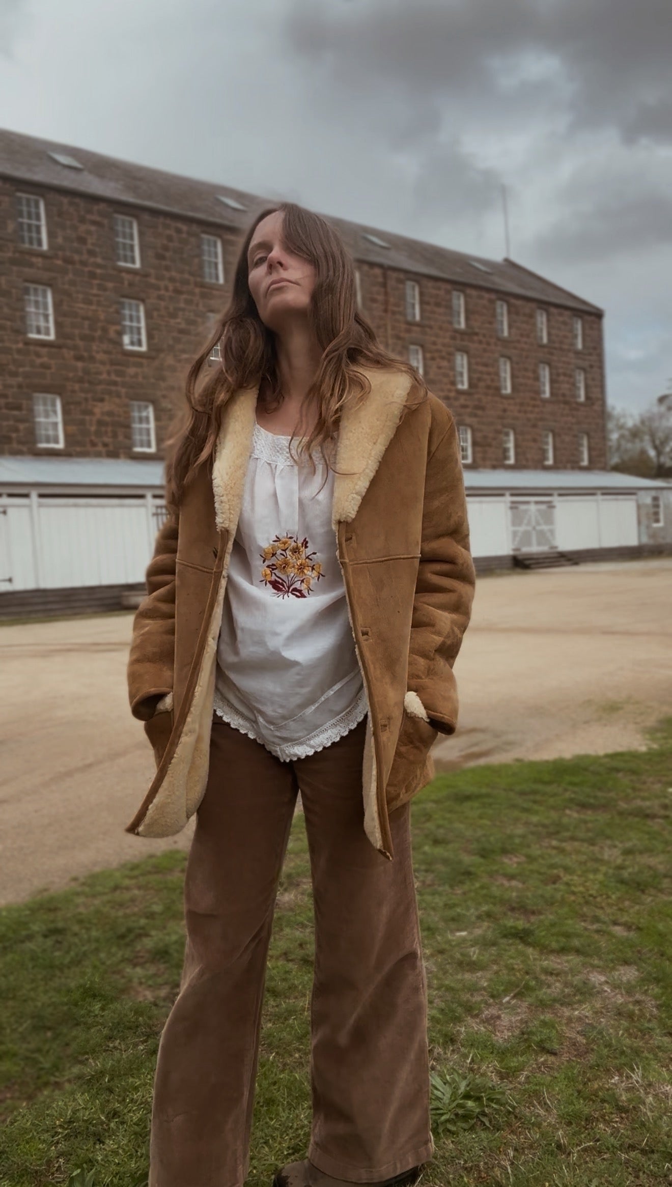 VINTAGE SHEARLING JACKET - GENUINE SHEEPSKIN XS - M