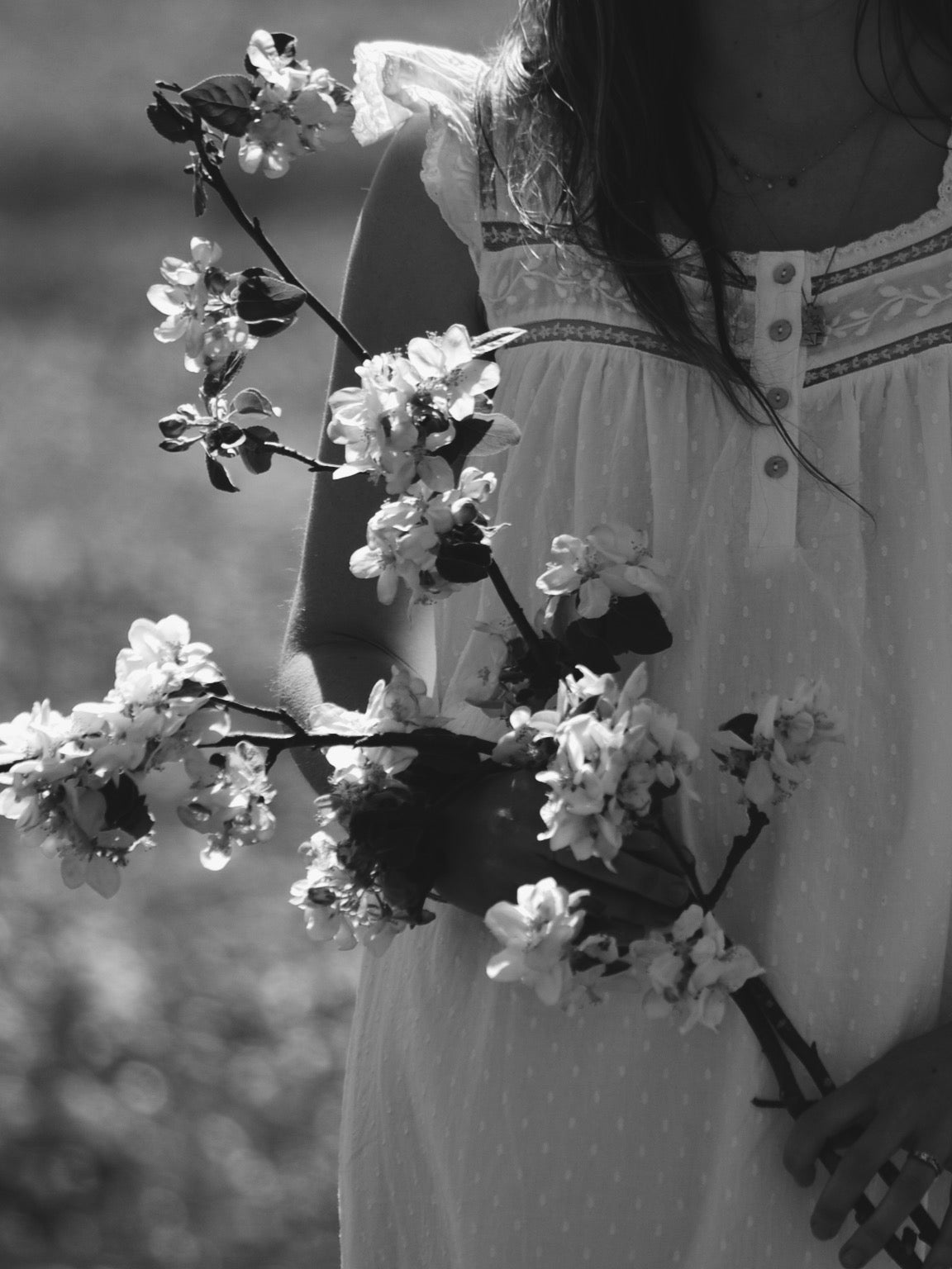 100% RECYCLED COTTON - ALICE DRESS -  WHITE