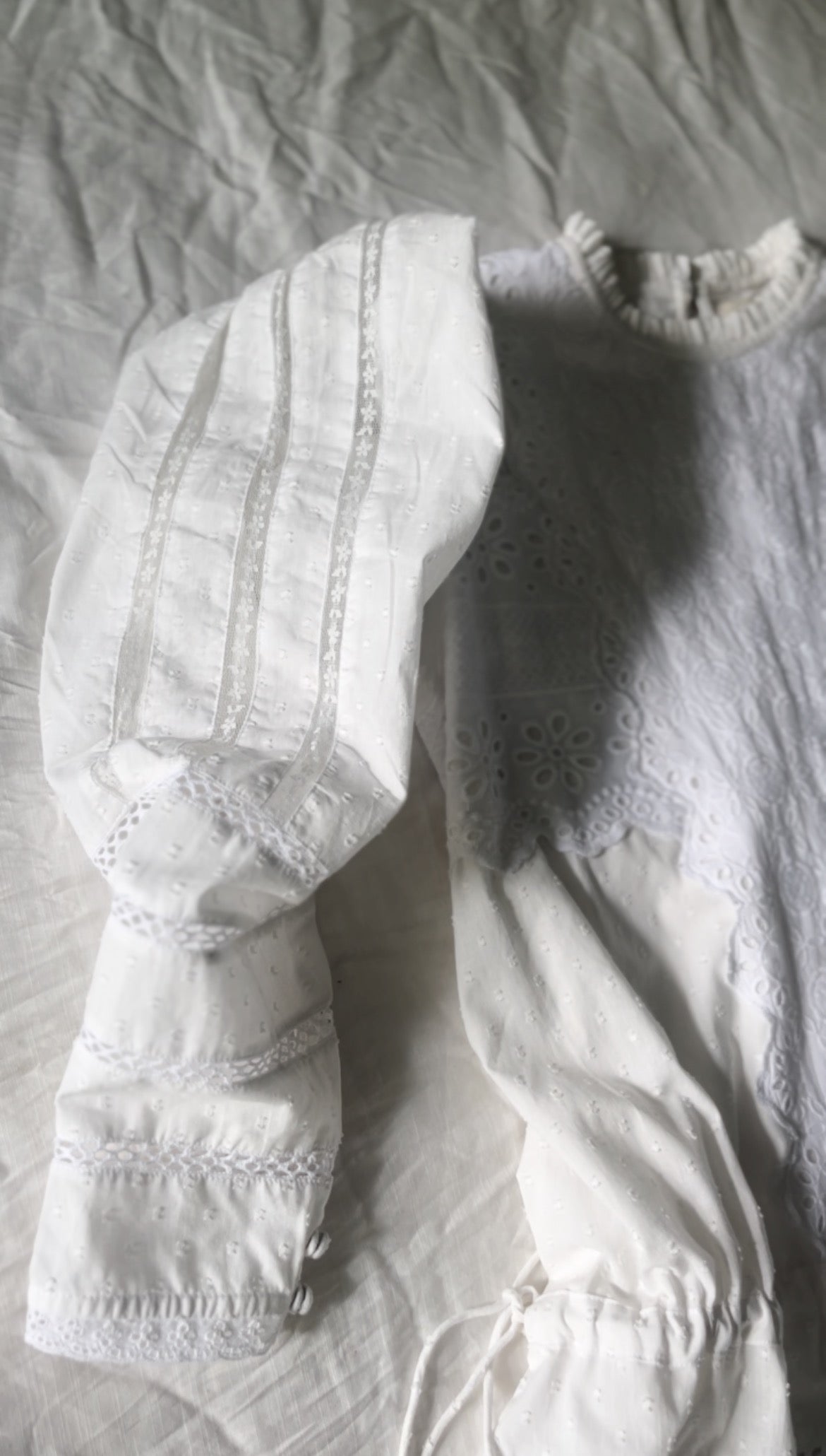 SAINSBURY COTTON LACE BLOUSE WHITE