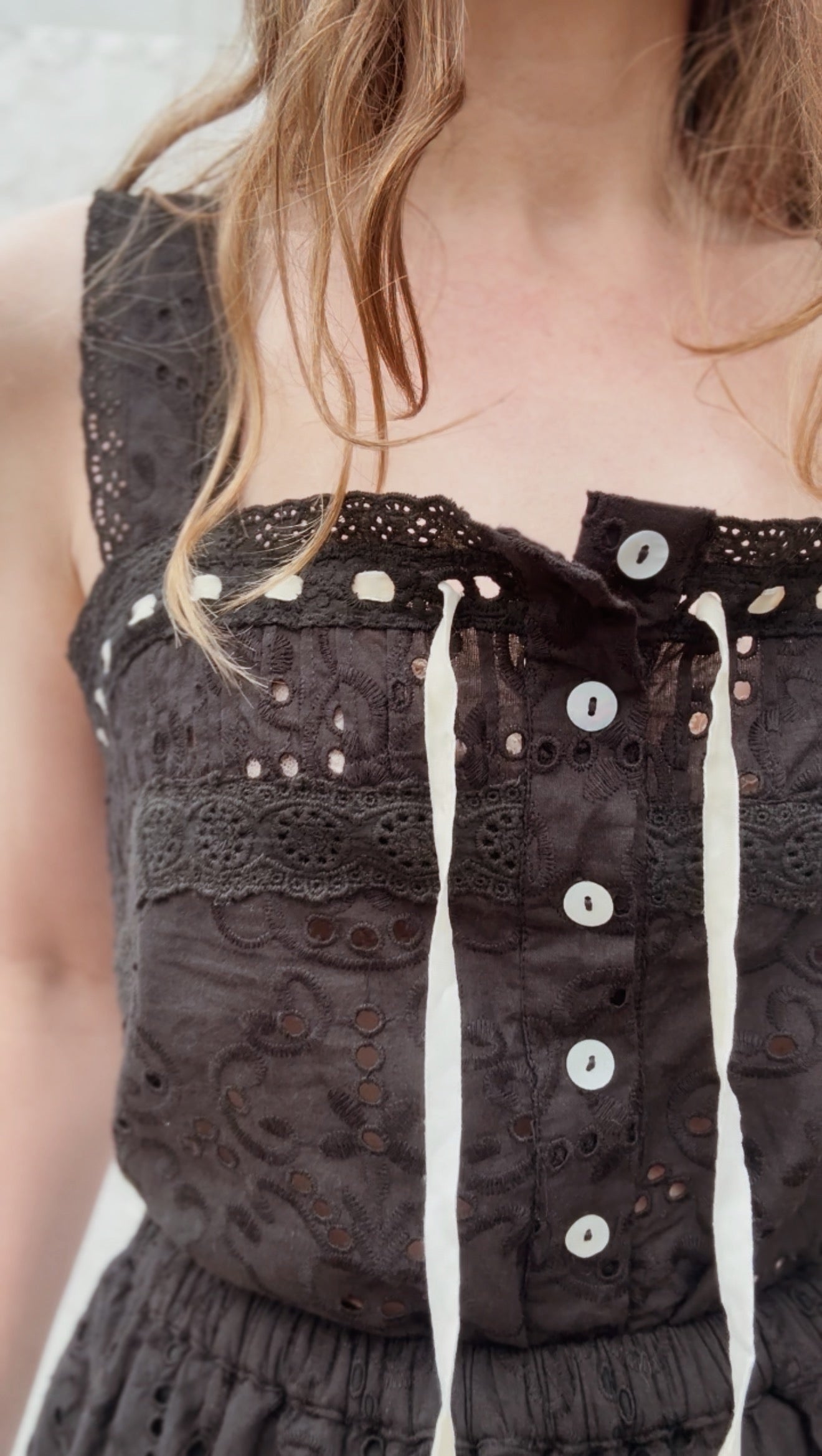 100% RECYCLED COTTON - ETIENNE CAMI WHITE