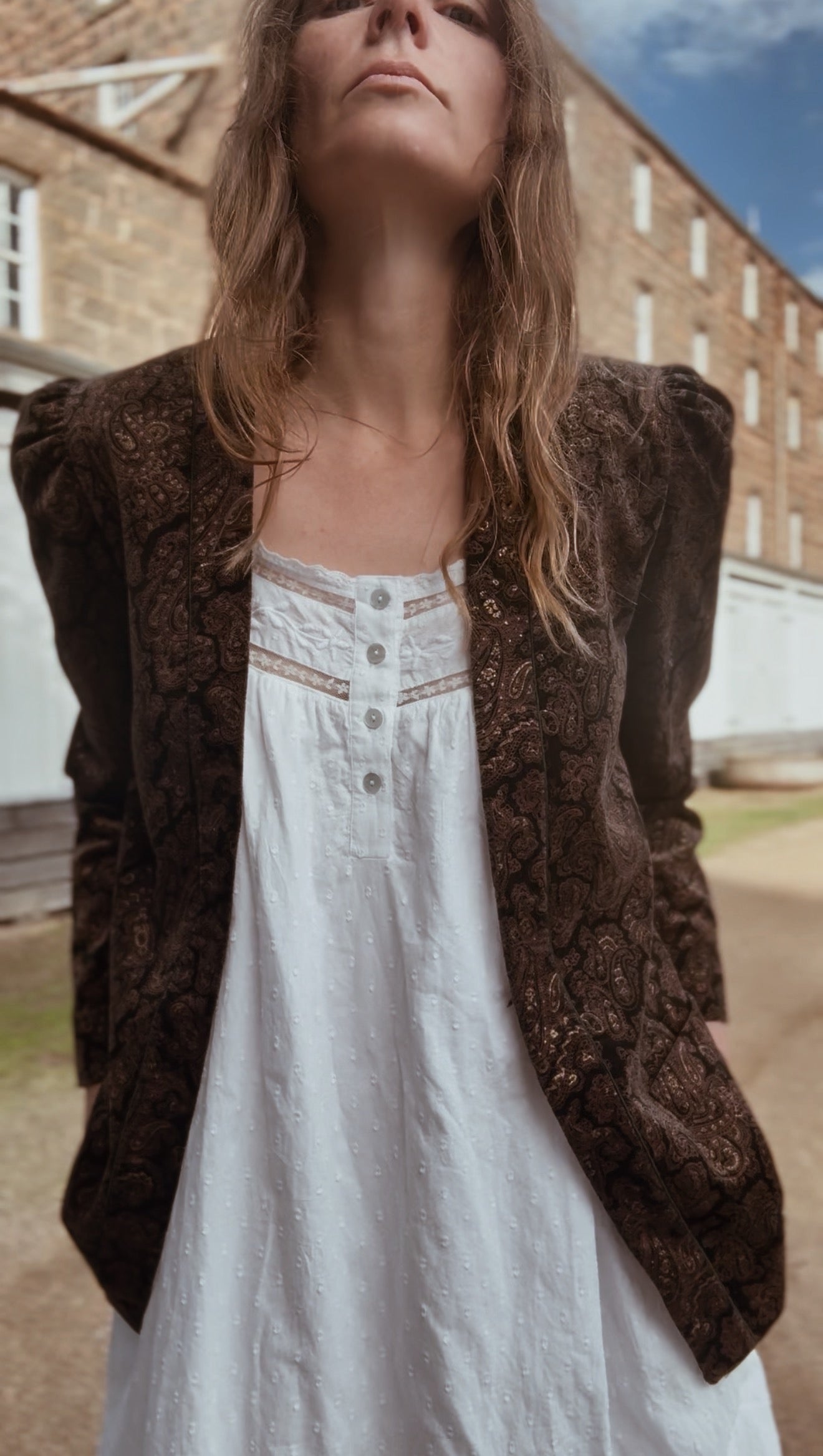 VINTAGE SPORTSCRAFT VELVETEEN PAISLEY BLAZER XS