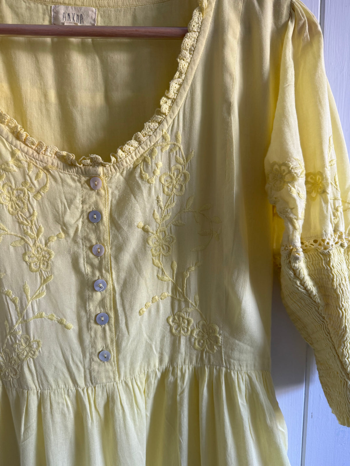 PRELOVED - AUGUSTINE MAXI DRESS LEMON MERINGUE XS