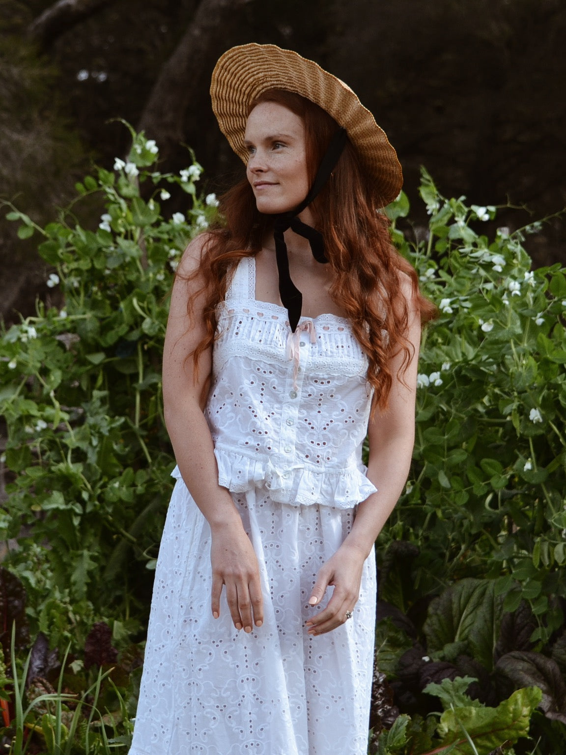 100% RECYCLED COTTON - ETIENNE CAMI WHITE