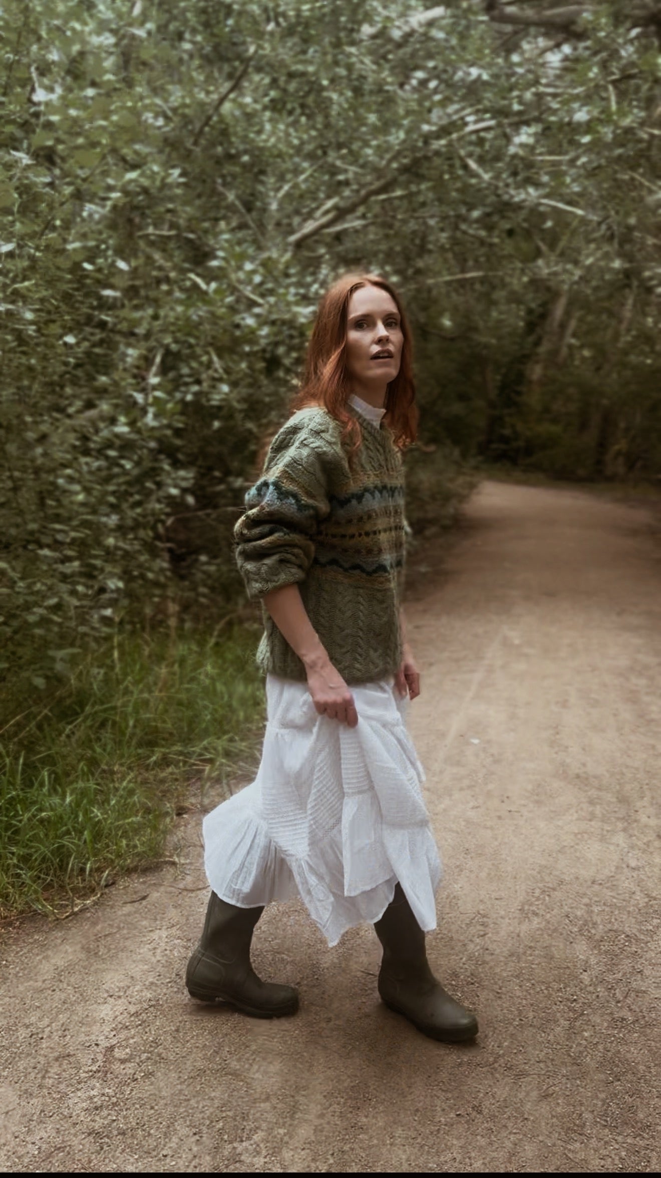VINTAGE GREEN WOOL JUMPER S-XL