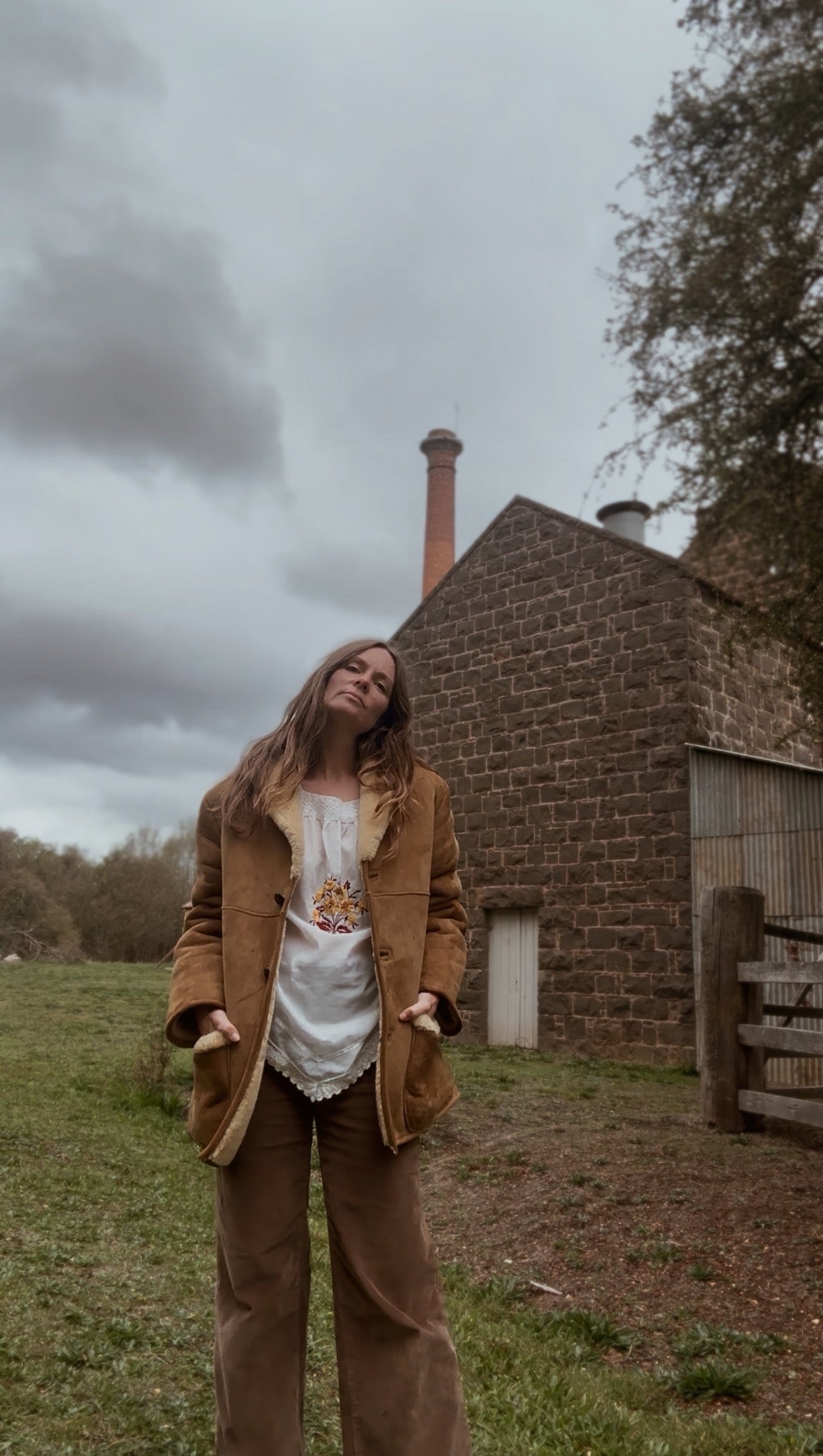 VINTAGE SHEARLING JACKET - GENUINE SHEEPSKIN XS - M