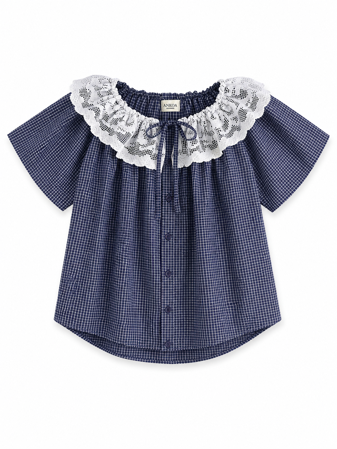 ONE OF A KIND VINTAGE FILET LACE BLOUSE — XS/S