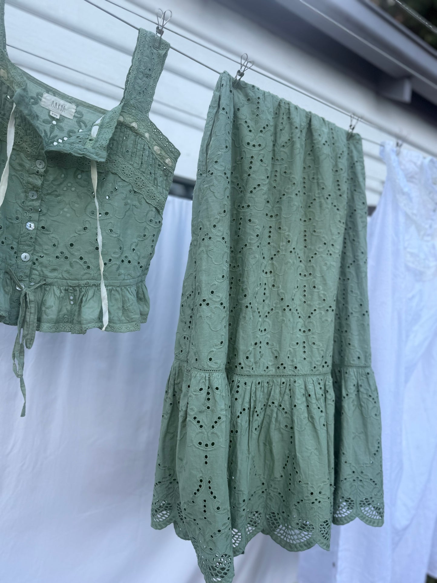 SMALL RESTOCK - 100% RECYCLED COTTON - ETIENNE CAMI SAGE