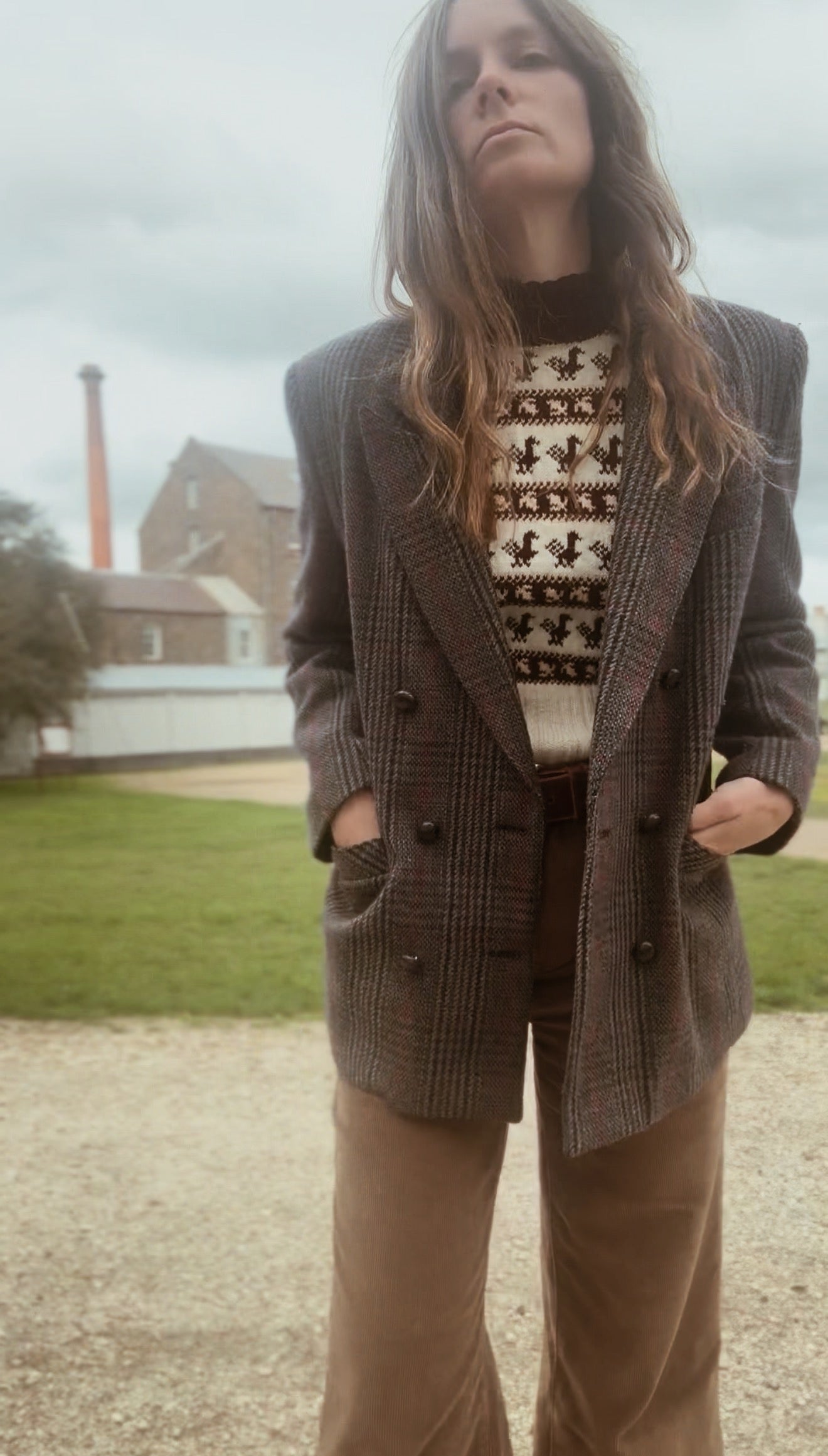 VINTAGE LEON FILIPS DOUBLE BREASTED WOOL BLAZER XS-S