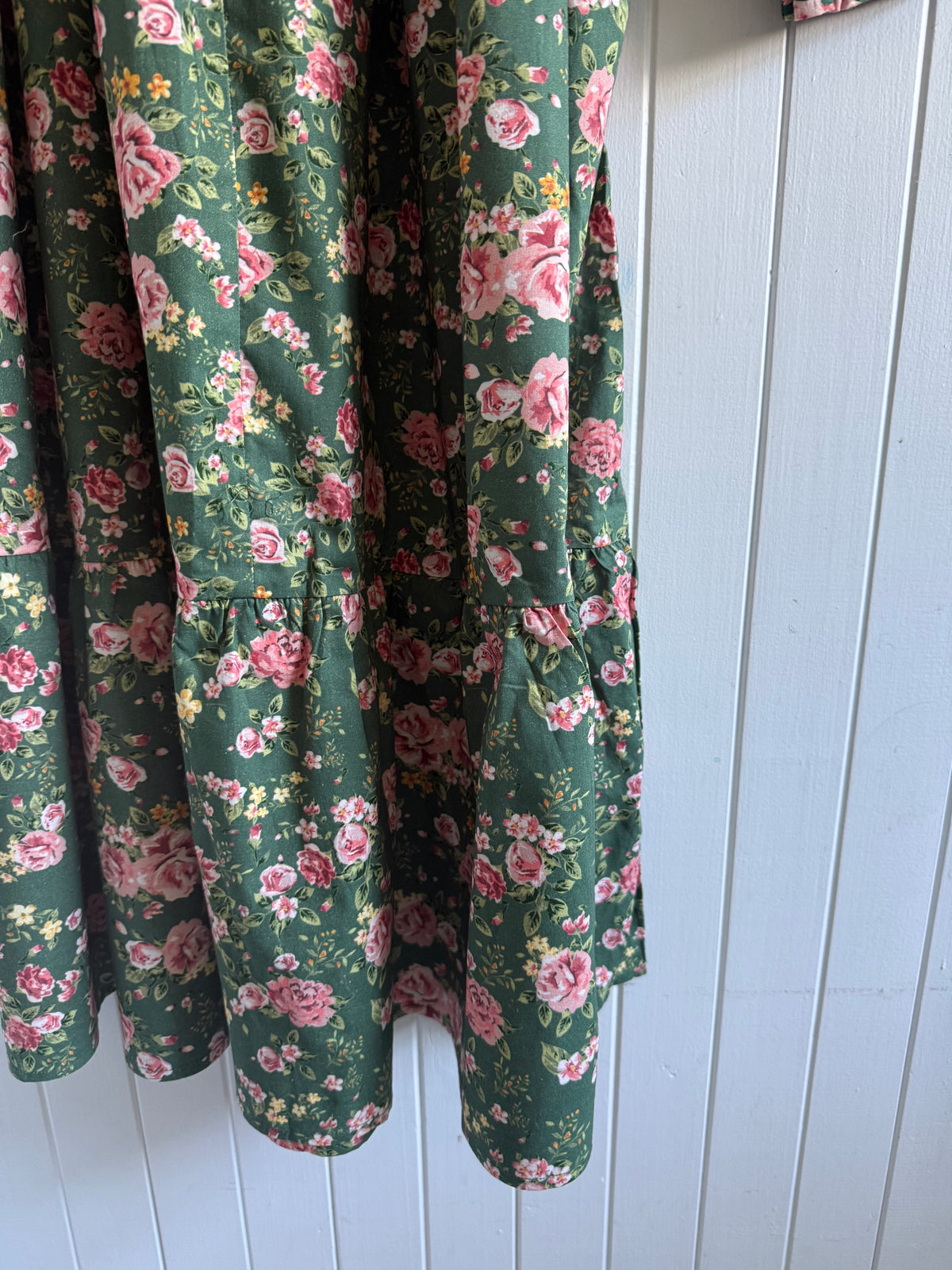 PRELOVED - PRAIRIE DRESS DARK SAGE ROSE XS
