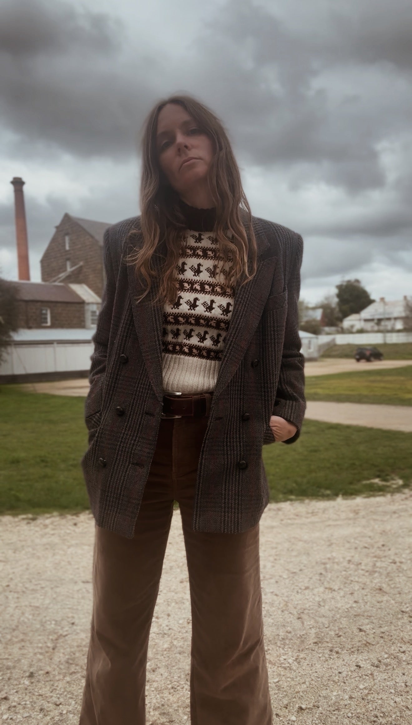 VINTAGE LEON FILIPS DOUBLE BREASTED WOOL BLAZER XS-S