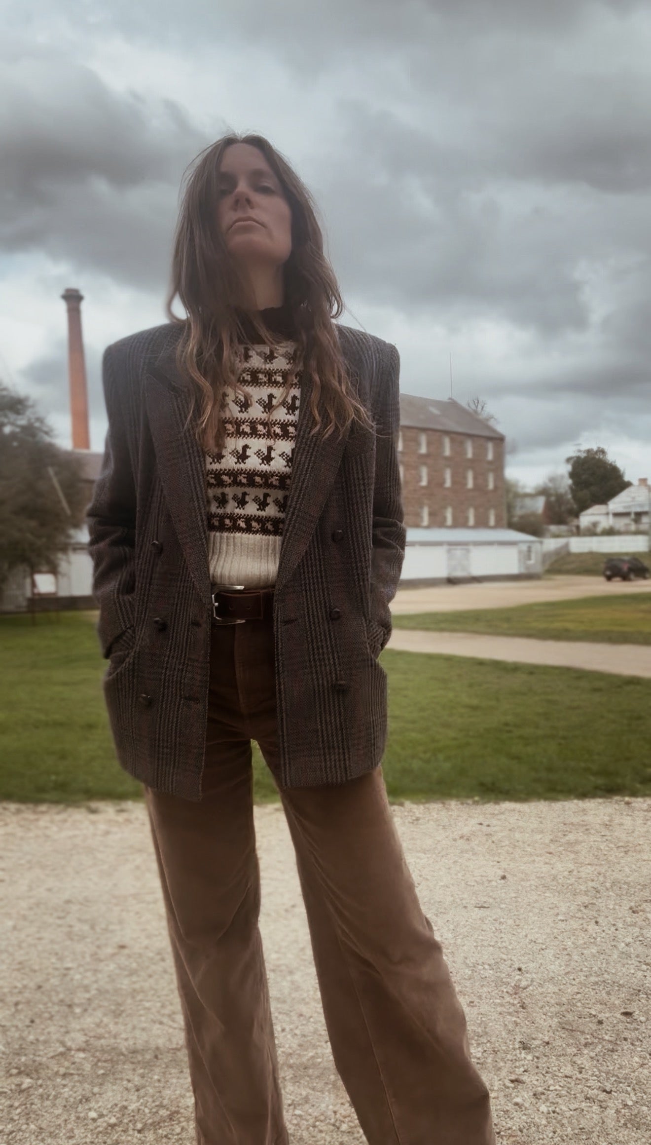 VINTAGE LEON FILIPS DOUBLE BREASTED WOOL BLAZER XS-S