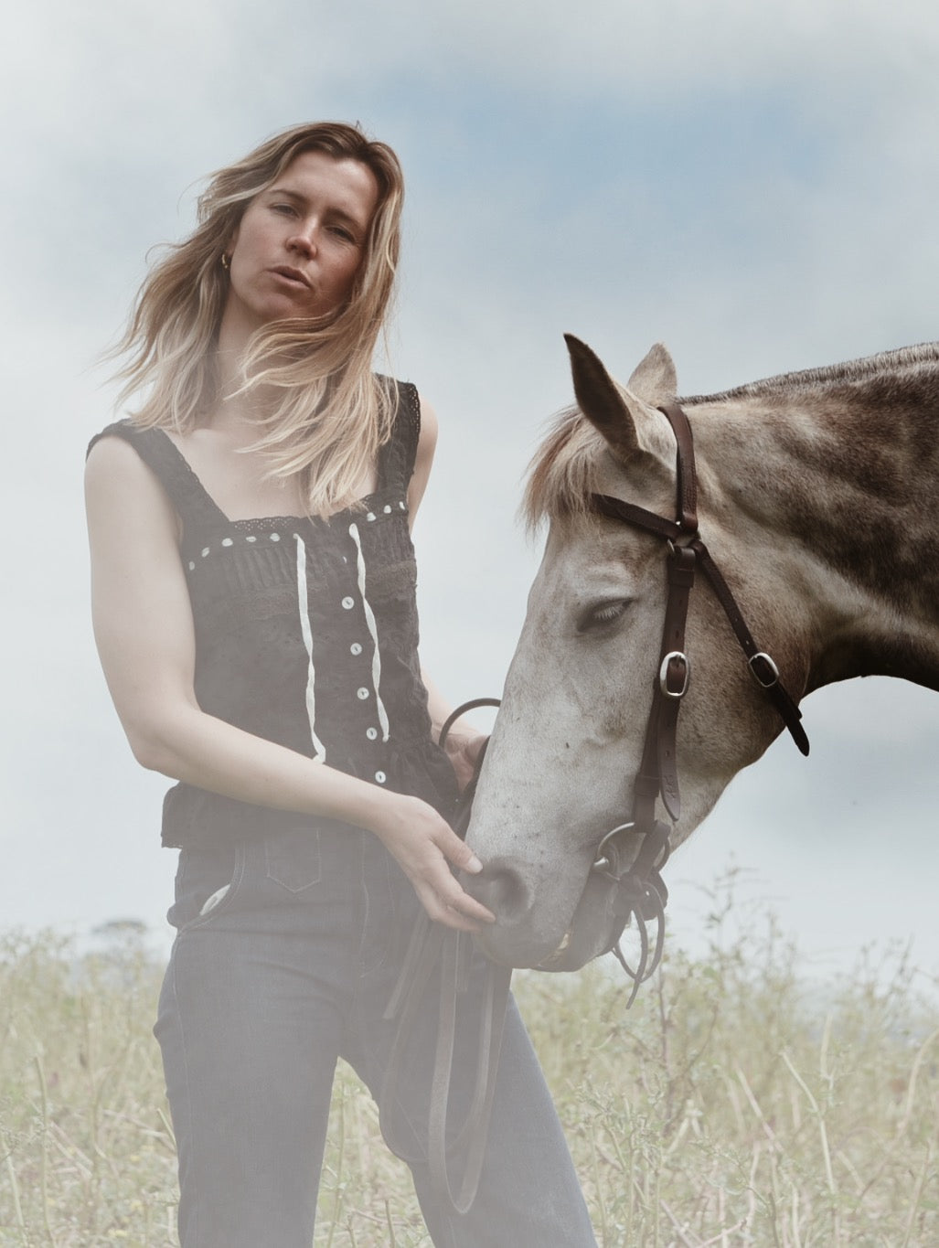 100% RECYCLED COTTON - ETIENNE CAMI WHITE