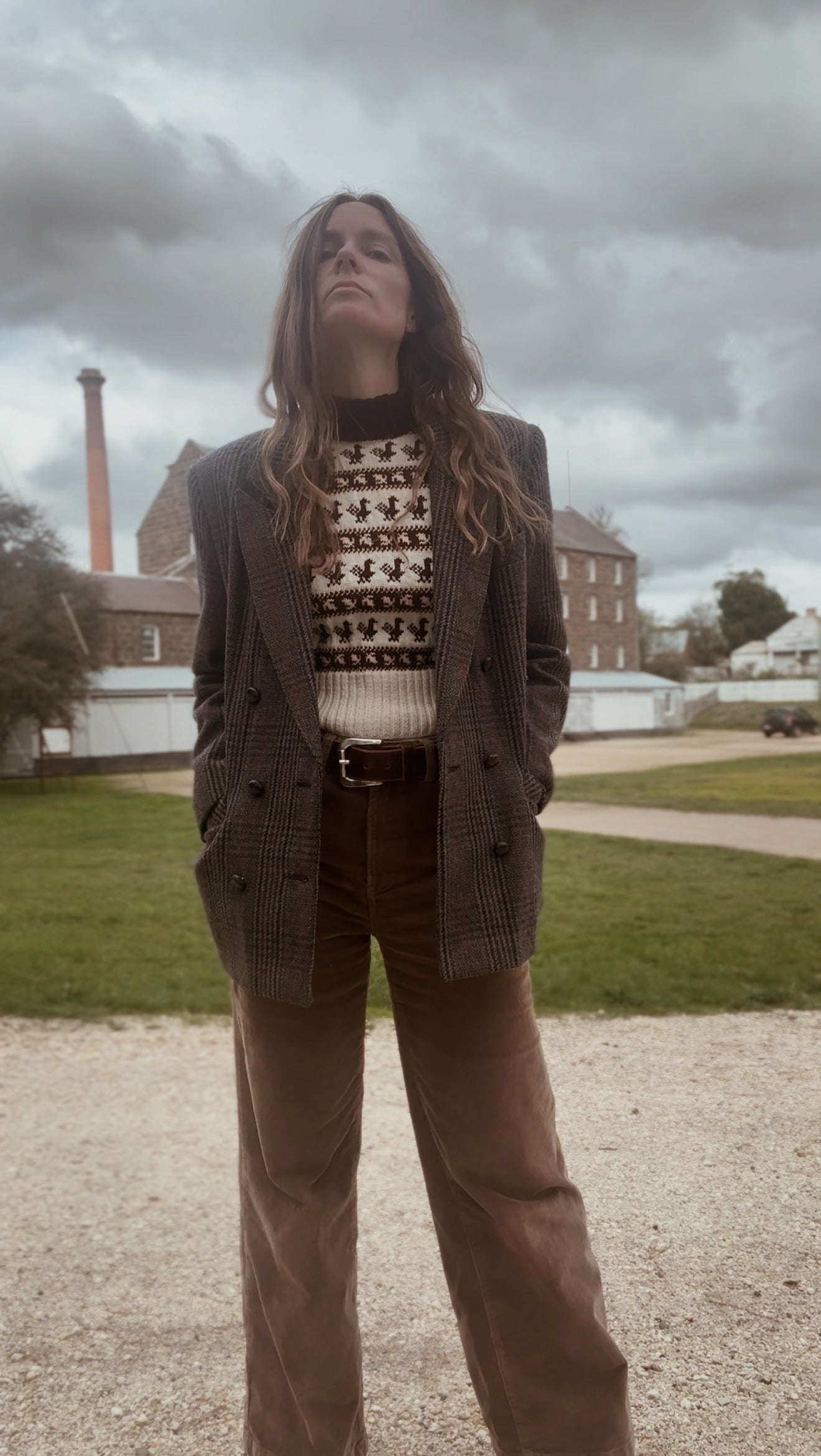 VINTAGE LEON FILIPS DOUBLE BREASTED WOOL BLAZER XS-S