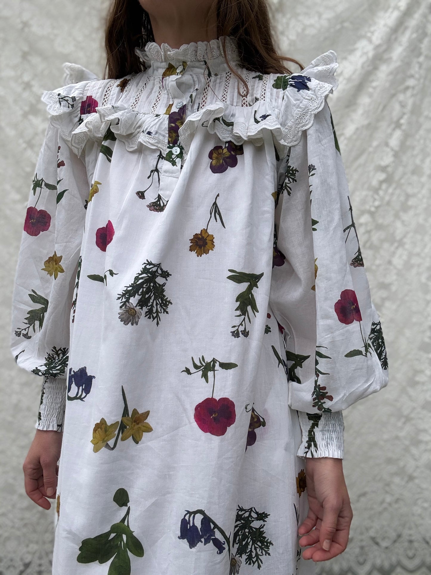 PRELOVED 100% RECYCLED COTTON - CLOTHILDE DRESS GARDEN BOTANIC LARGE