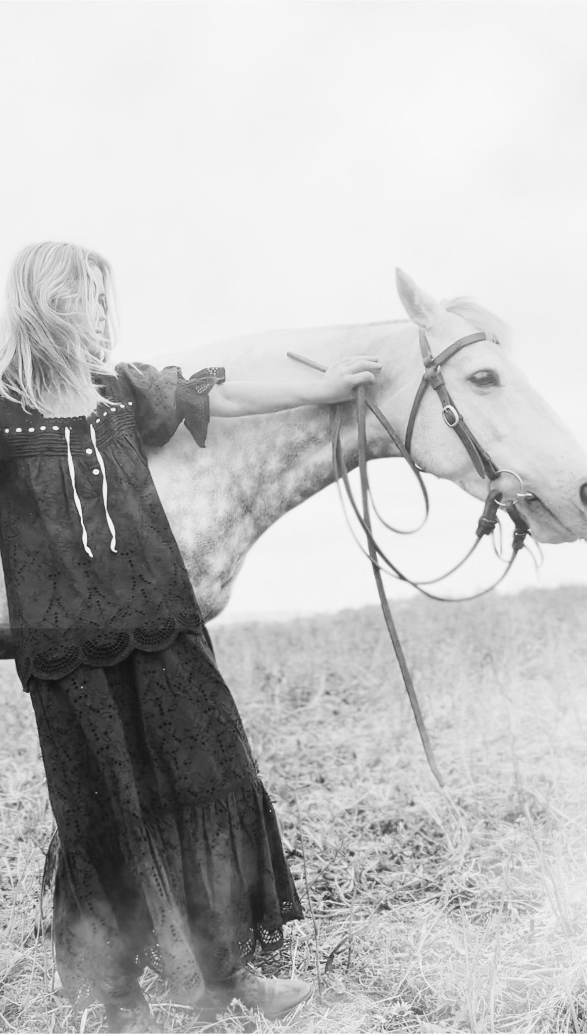 100% RECYCLED COTTON - MORNING SONG BLOUSE BLACK