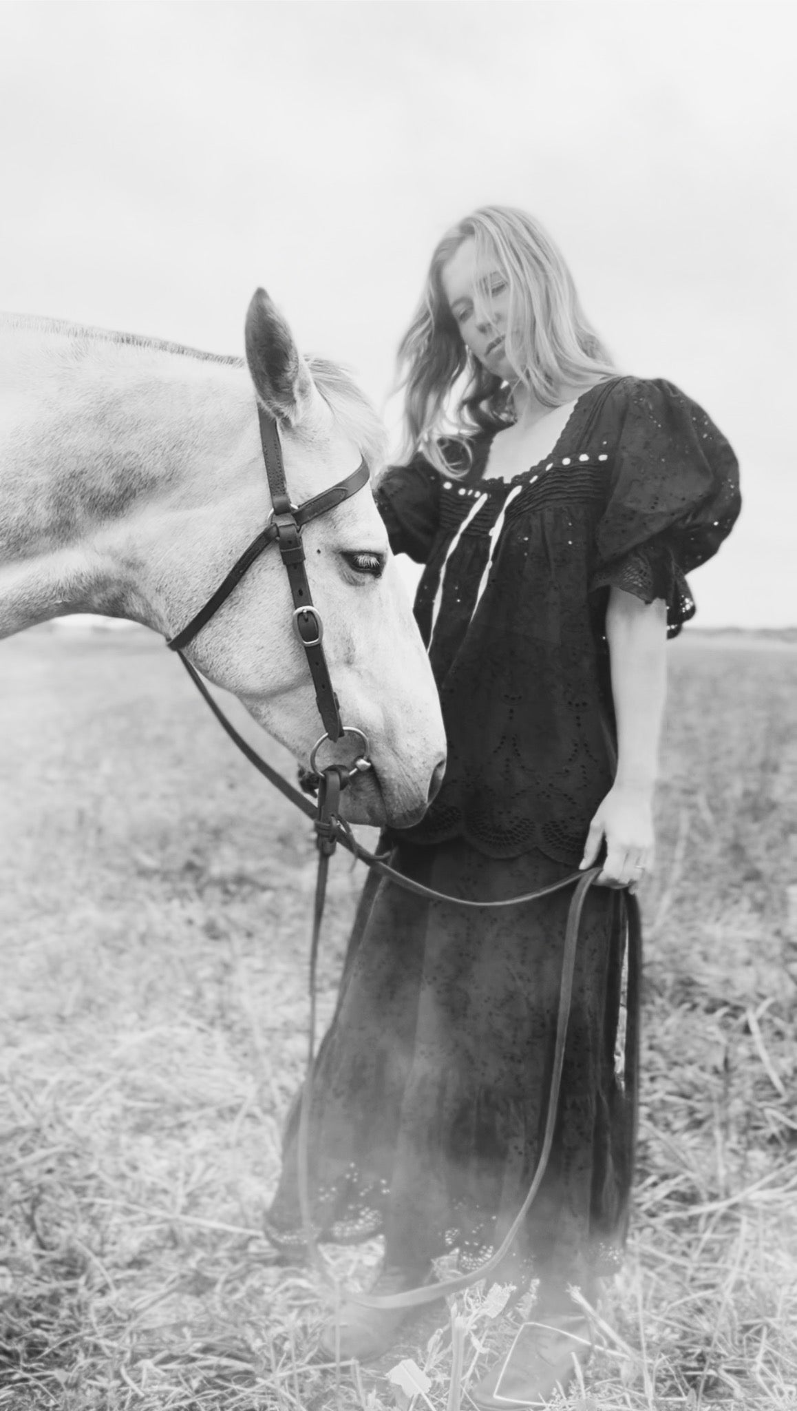 100% RECYCLED COTTON - MORNING SONG BLOUSE BLACK