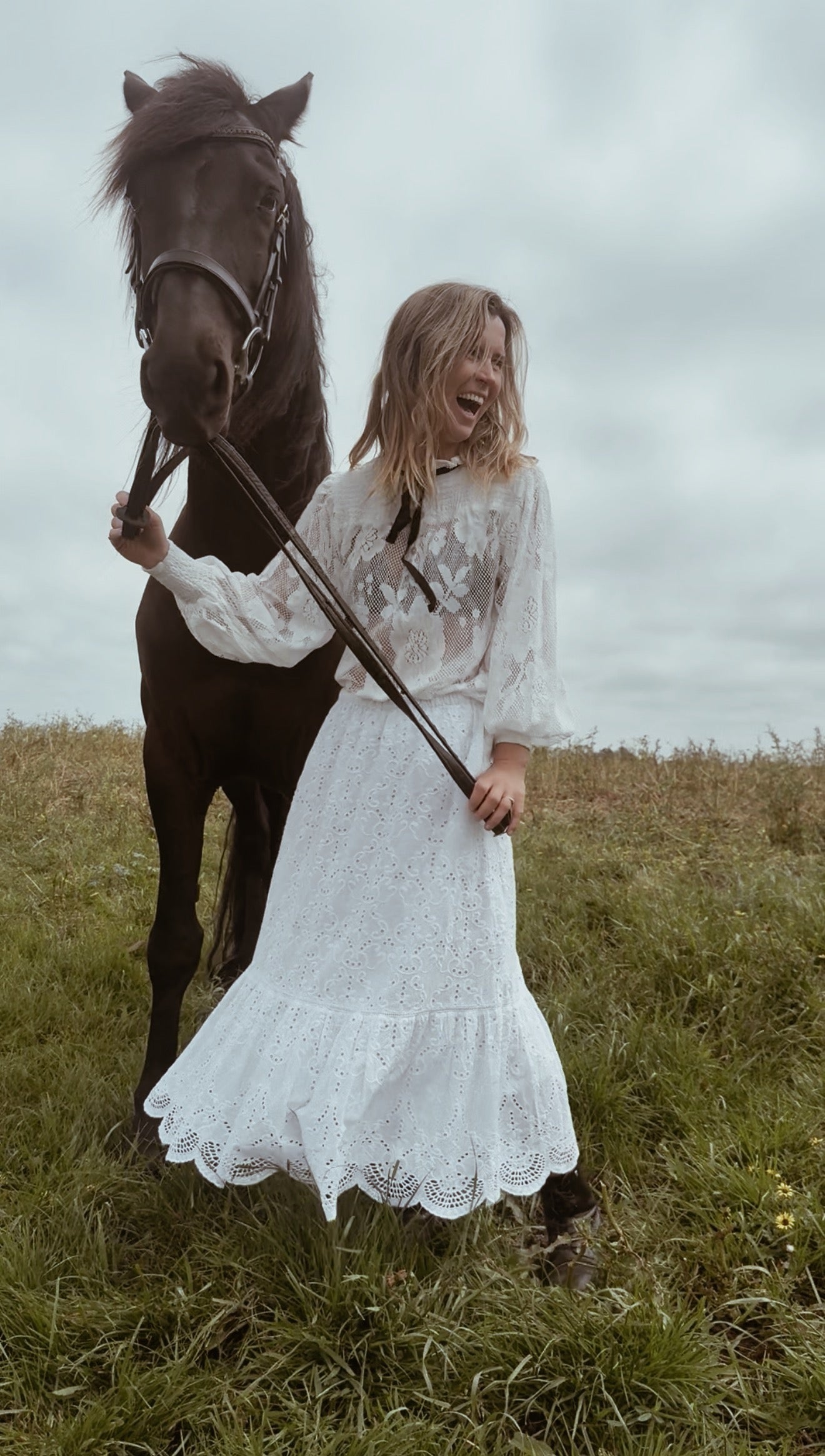 RESTOCK ETIENNE SKIRT WHITE