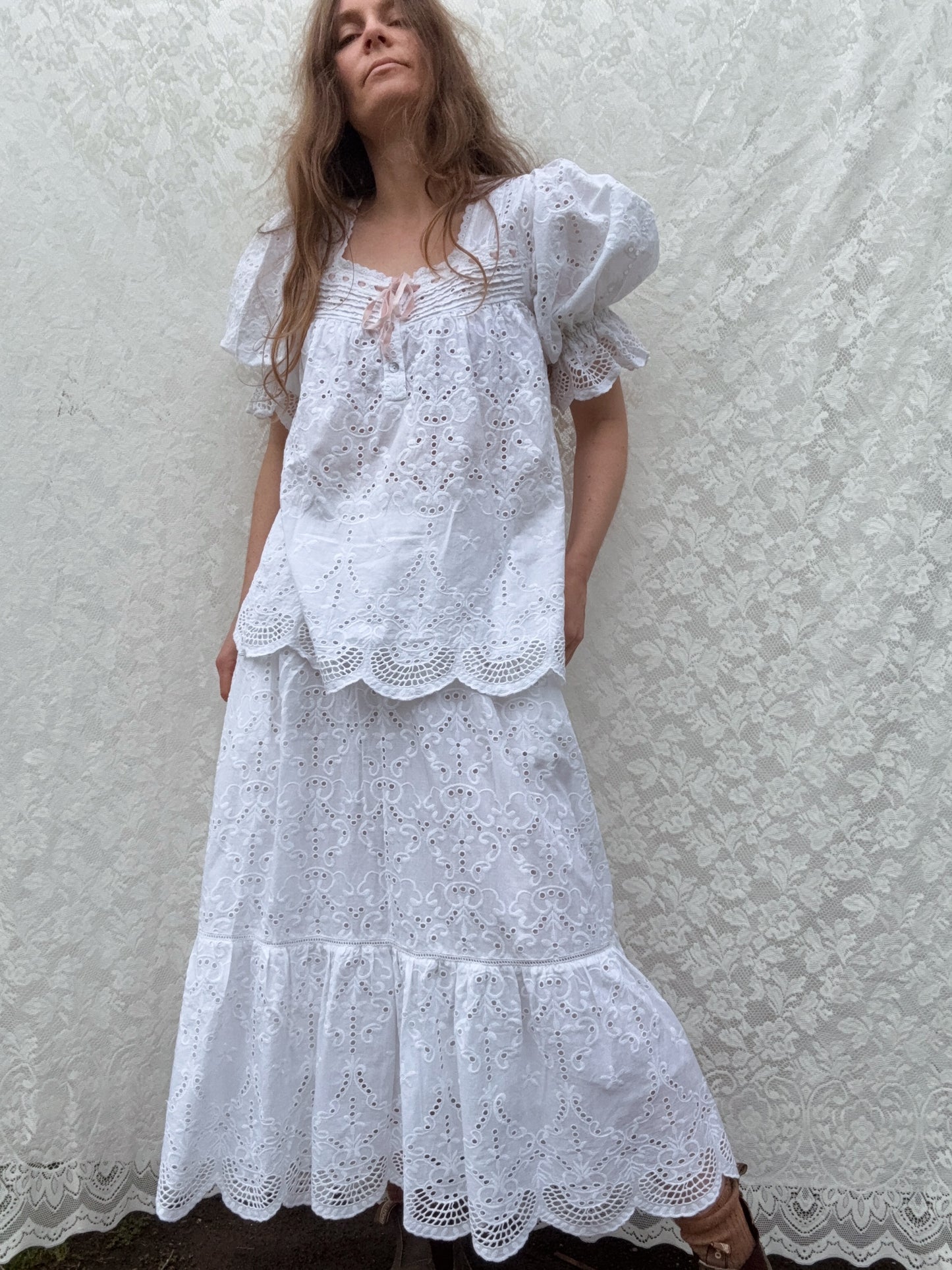 100% RECYCLED COTTON - MORNING SONG BLOUSE WHITE