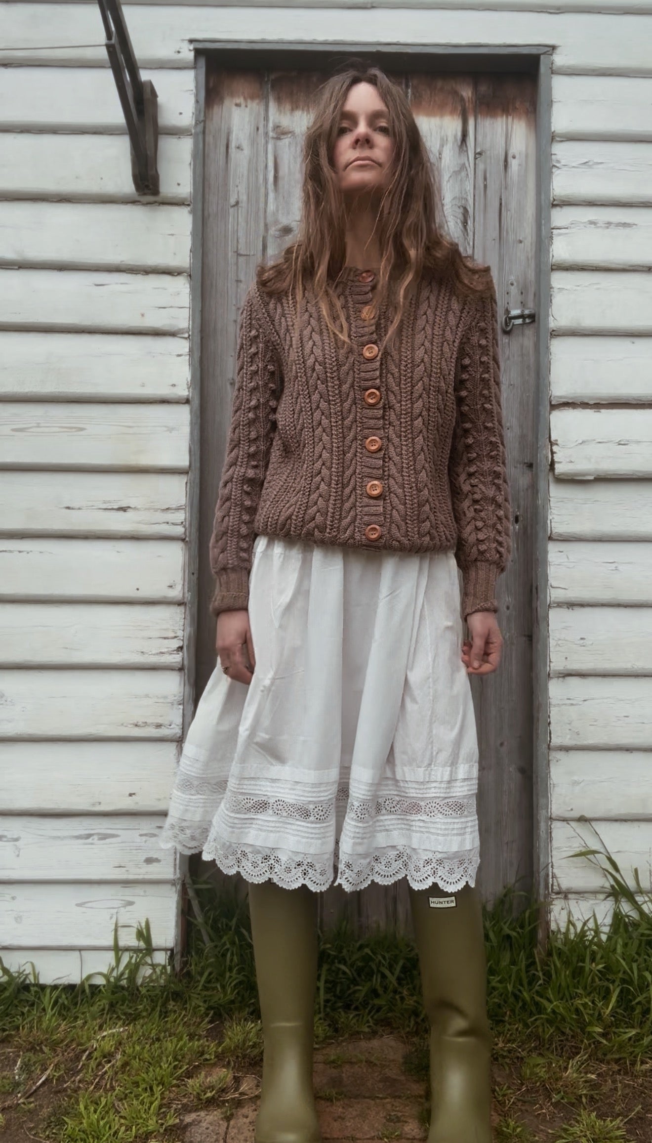 ONE OF A KIND — EARLY 1900s CHRISTENING DRESS REWORKED SKIRT XS-S