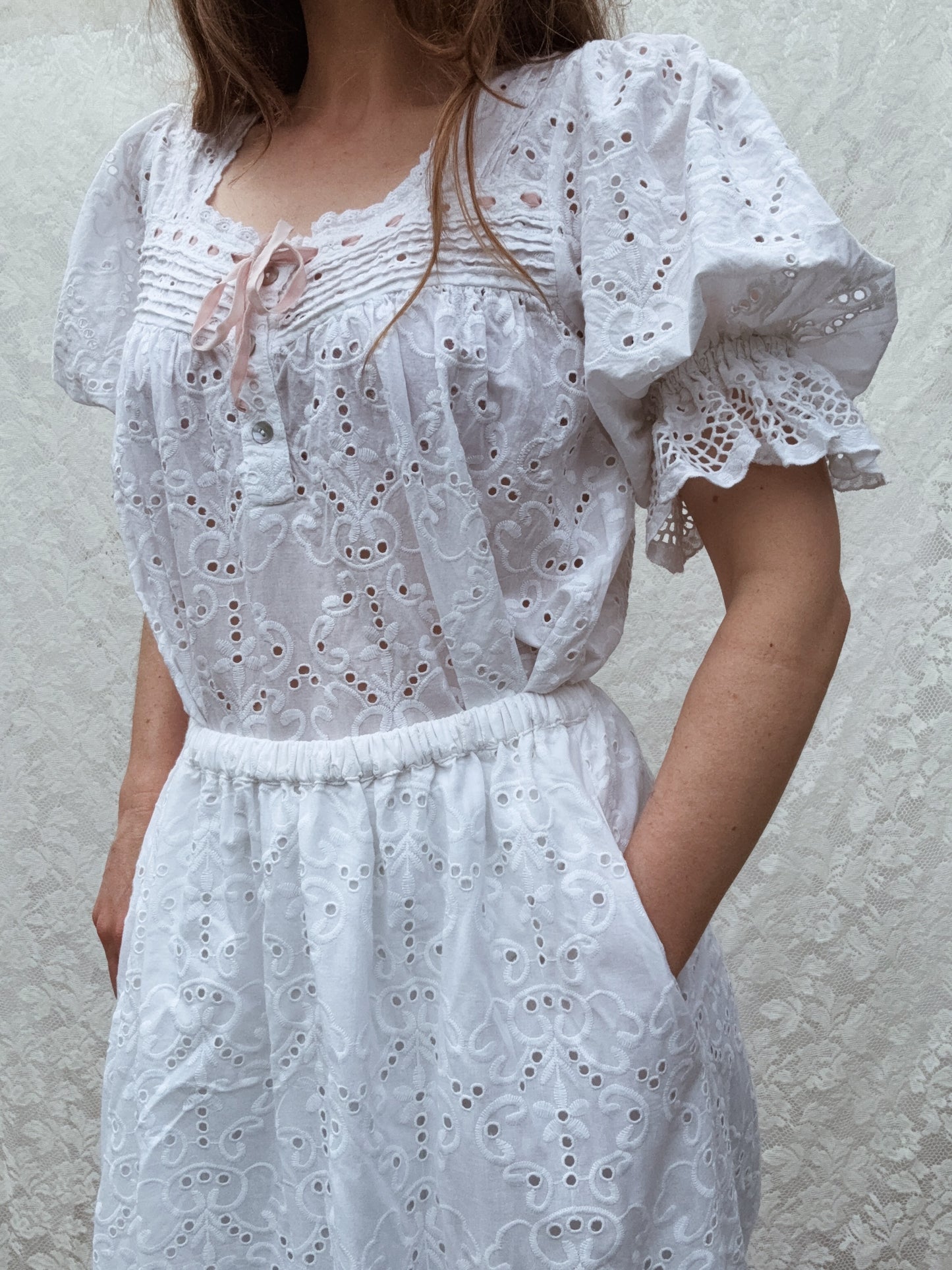 100% RECYCLED COTTON - MORNING SONG BLOUSE WHITE