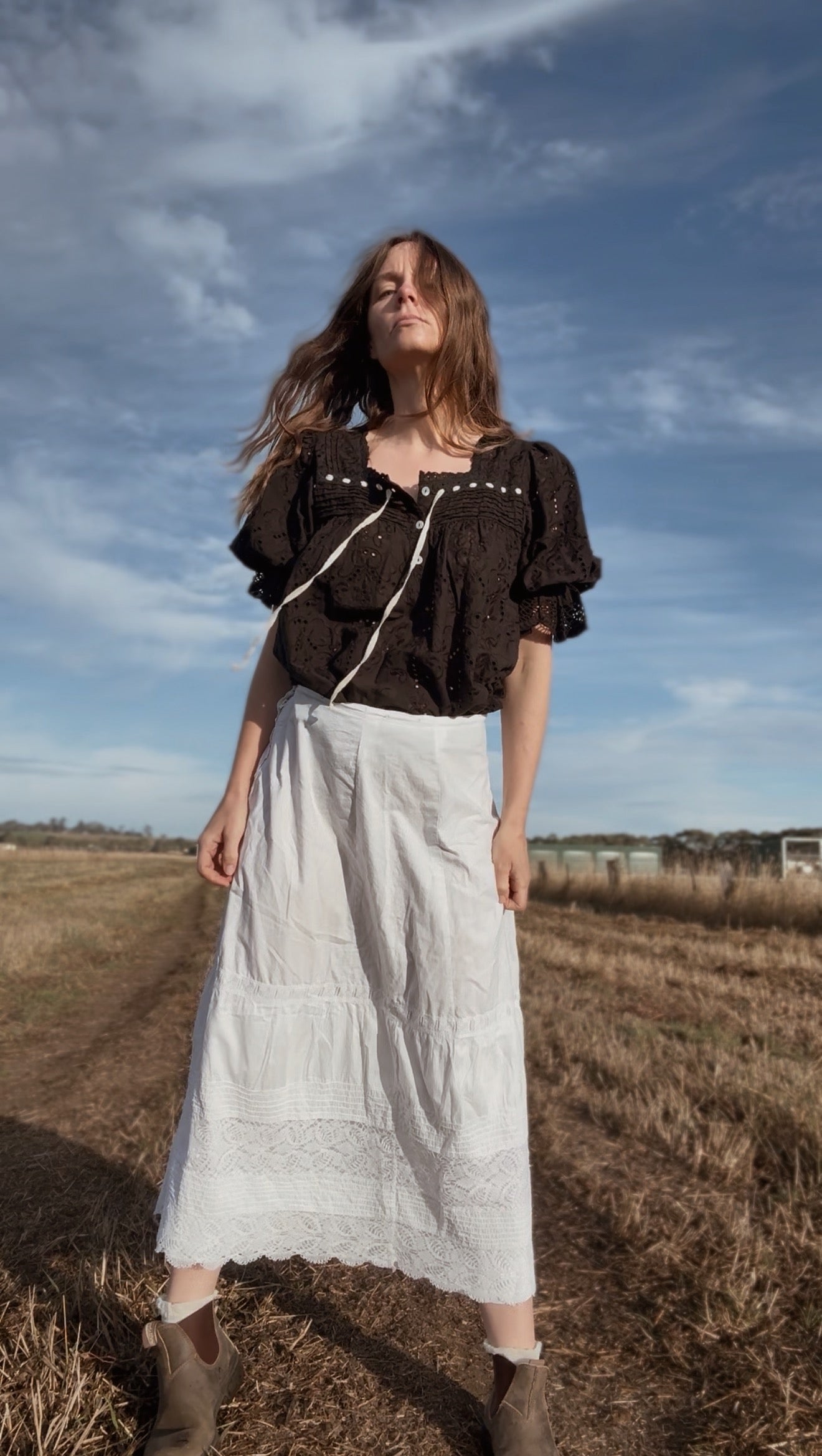 VINTAGE HANDMADE EARLY 1900'S PETTICOAT SKIRT SMALL