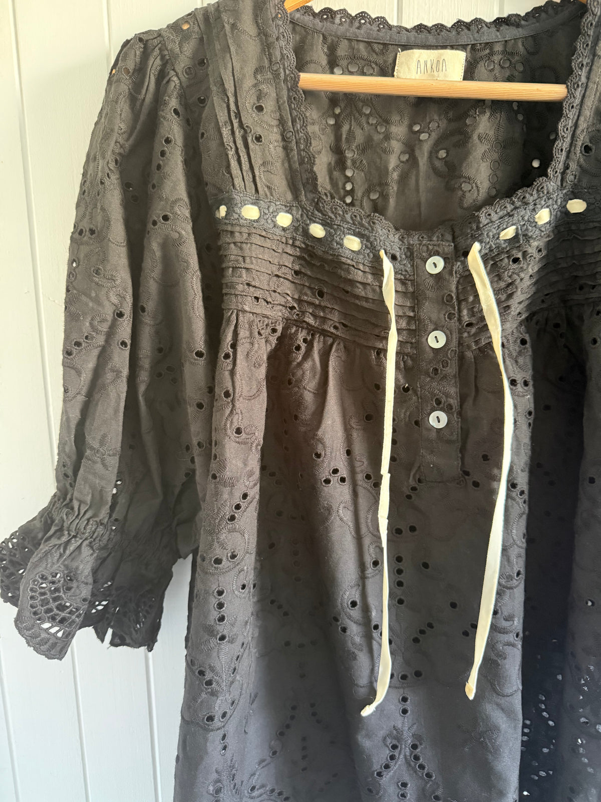 PRELOVED - MORNING SONG BLOUSE BLACK M