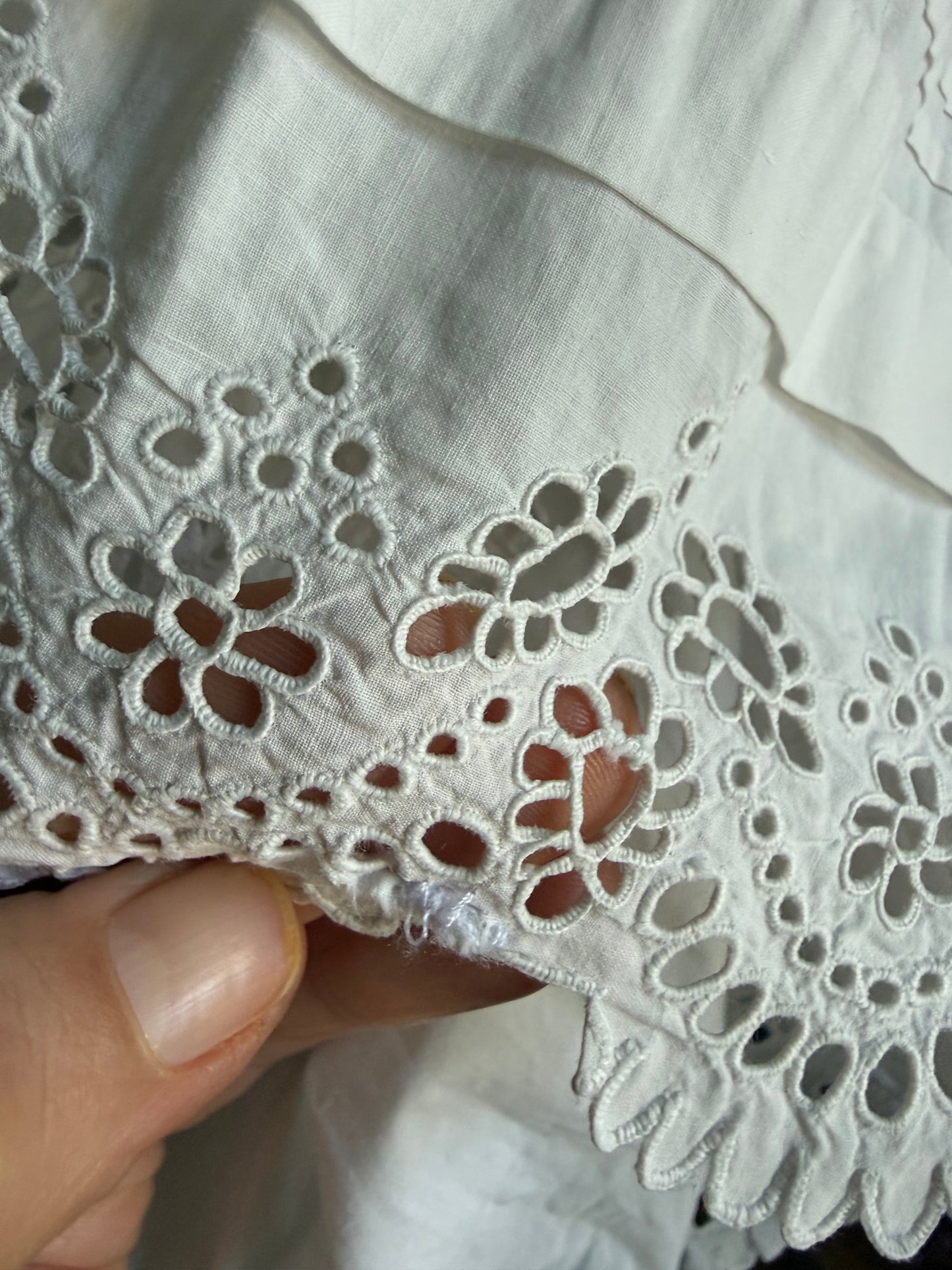 ONE OF A KIND — EARLY 1900s CHRISTENING DRESS REWORKED SKIRT XS-S