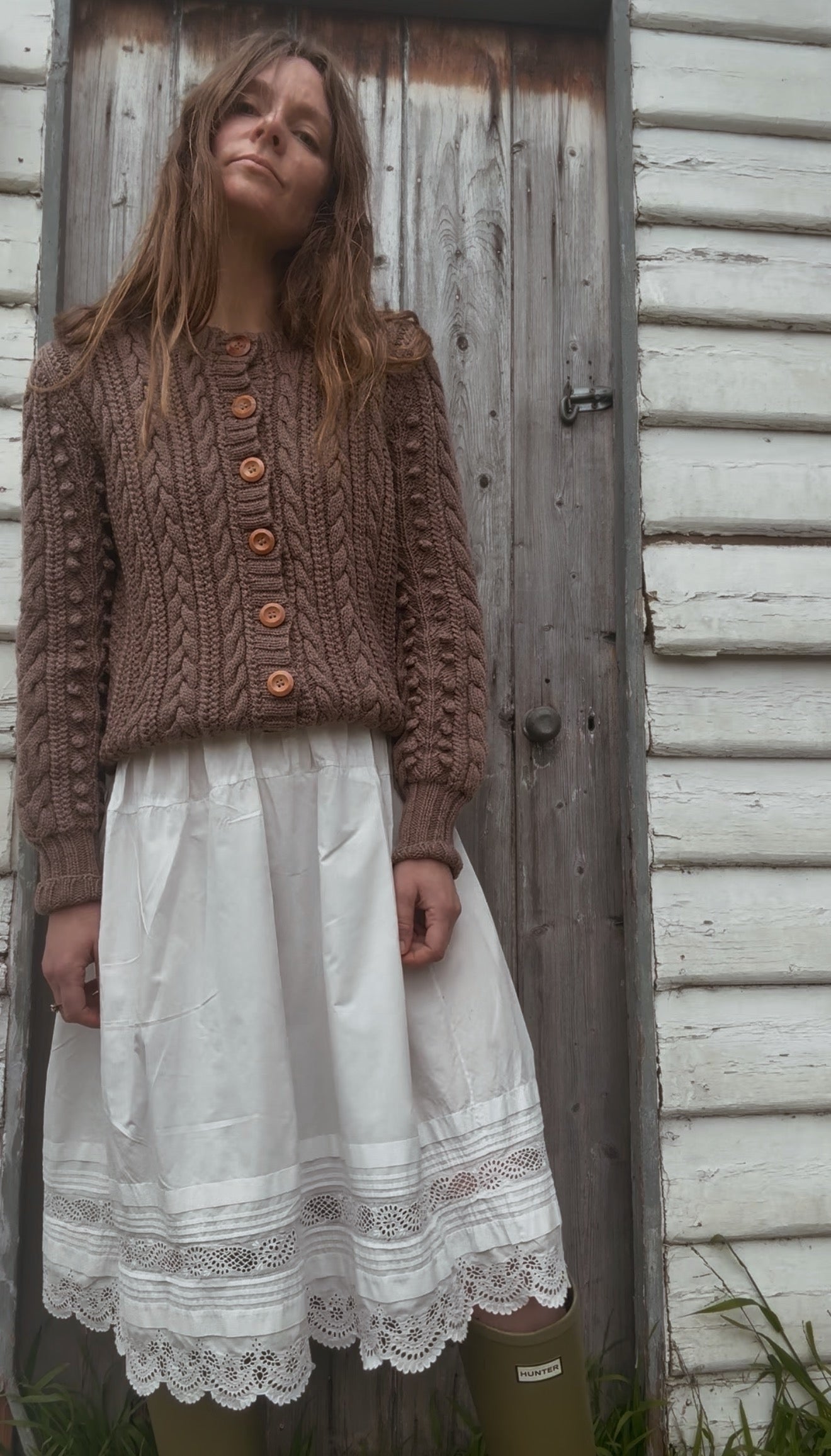 ONE OF A KIND — EARLY 1900s CHRISTENING DRESS REWORKED SKIRT XS-S