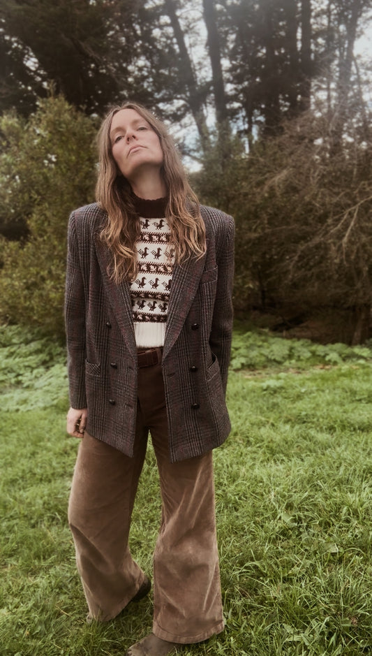VINTAGE LEON FILIPS DOUBLE BREASTED WOOL BLAZER XS-S