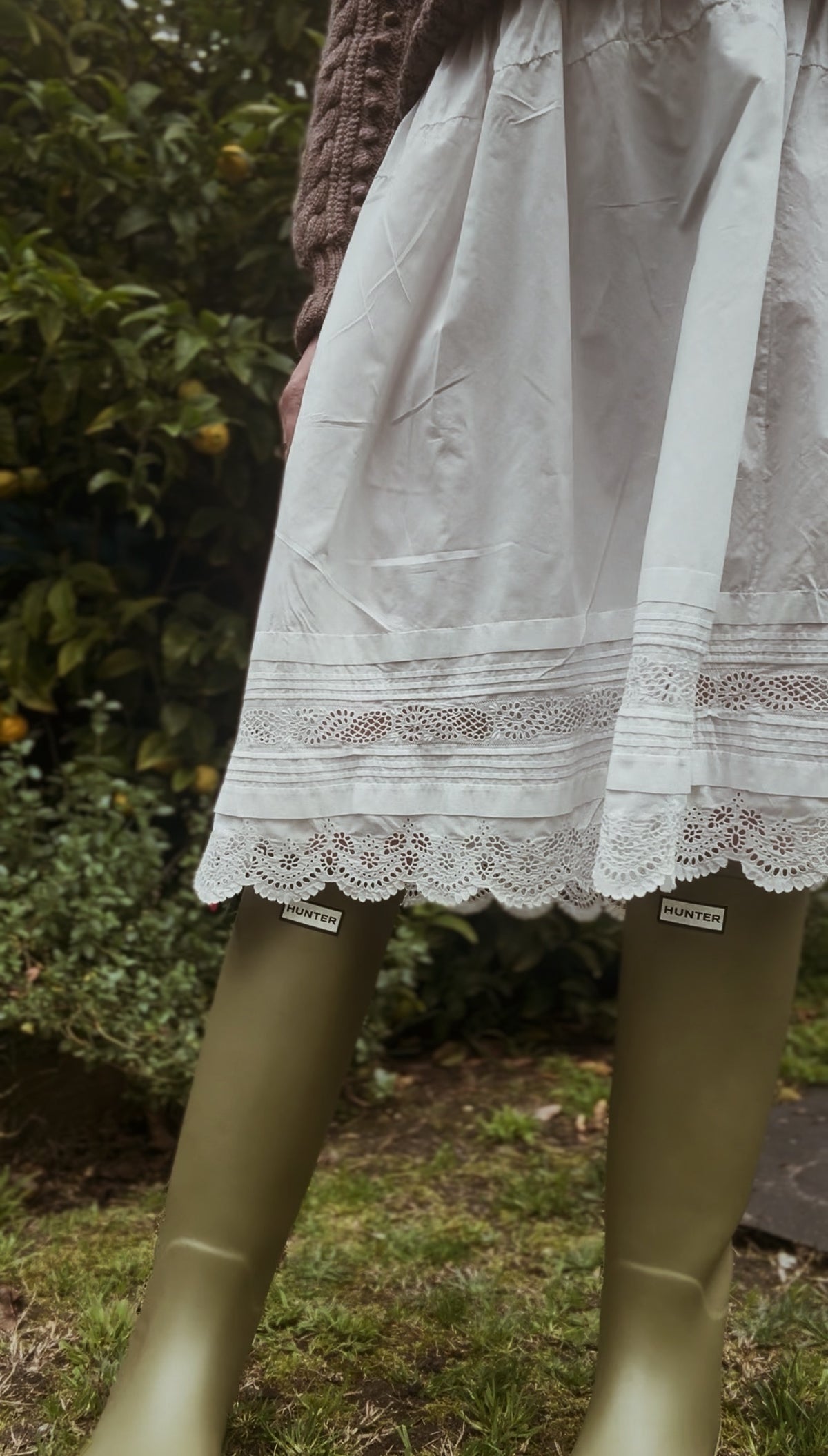 ONE OF A KIND — EARLY 1900s CHRISTENING DRESS REWORKED SKIRT XS-S
