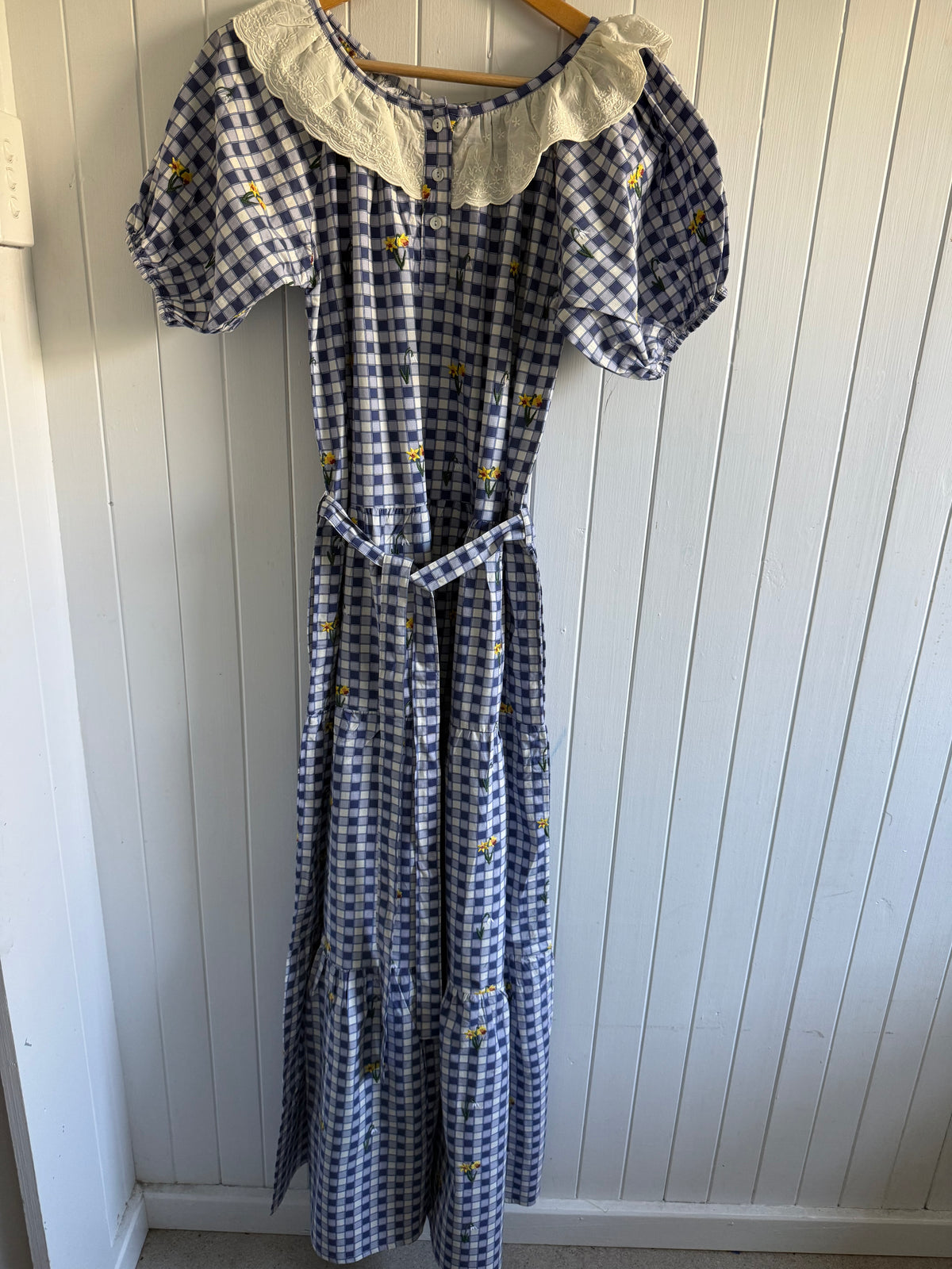 PRELOVED - DELPHINIUM BLUE GINGHAM XXS