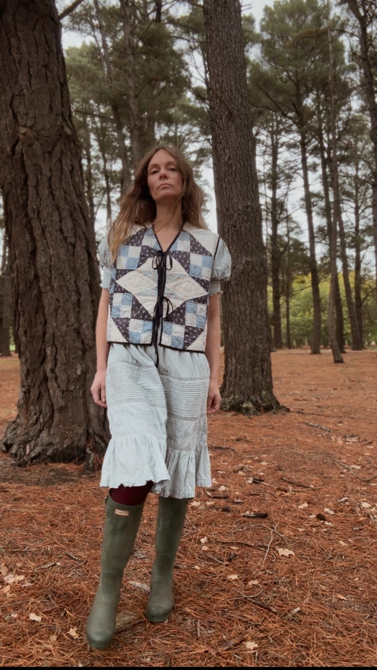 ONE OF A KIND REWORKED PATCHWORK VEST S-L