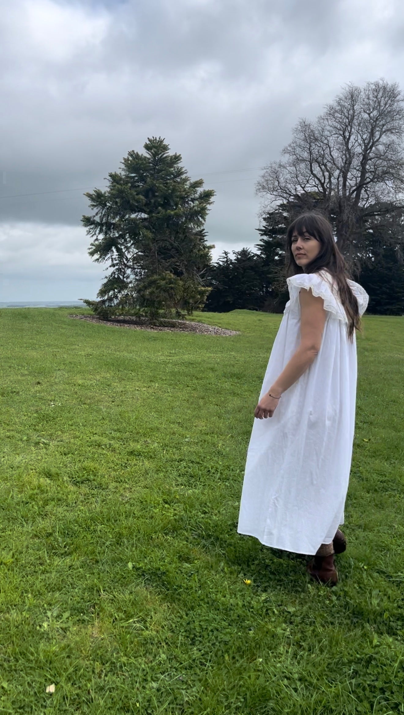 SMALL RESTOCK - 100% RECYCLED COTTON - REVERIE DRESS WHITE