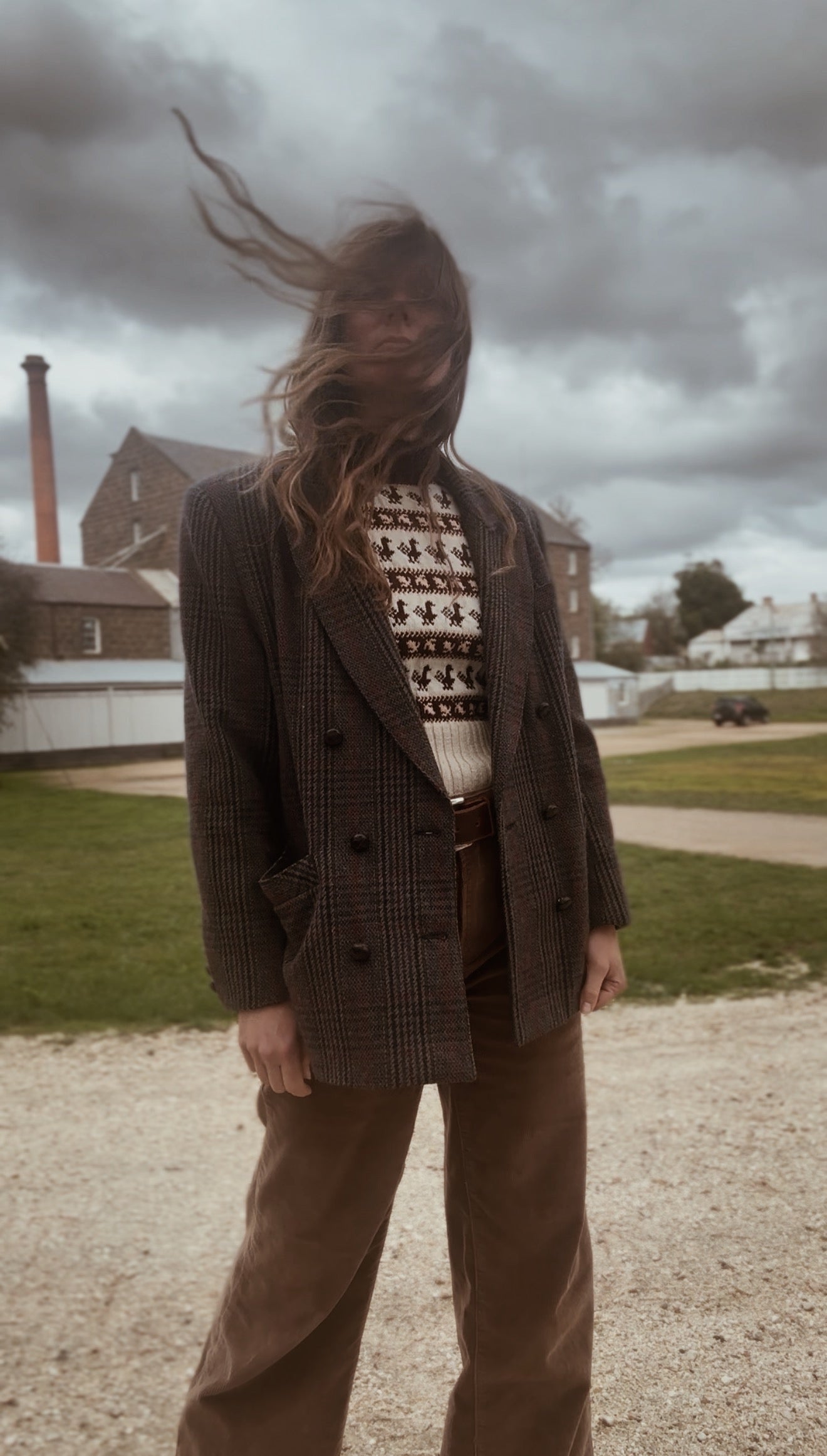 VINTAGE LEON FILIPS DOUBLE BREASTED WOOL BLAZER XS-S