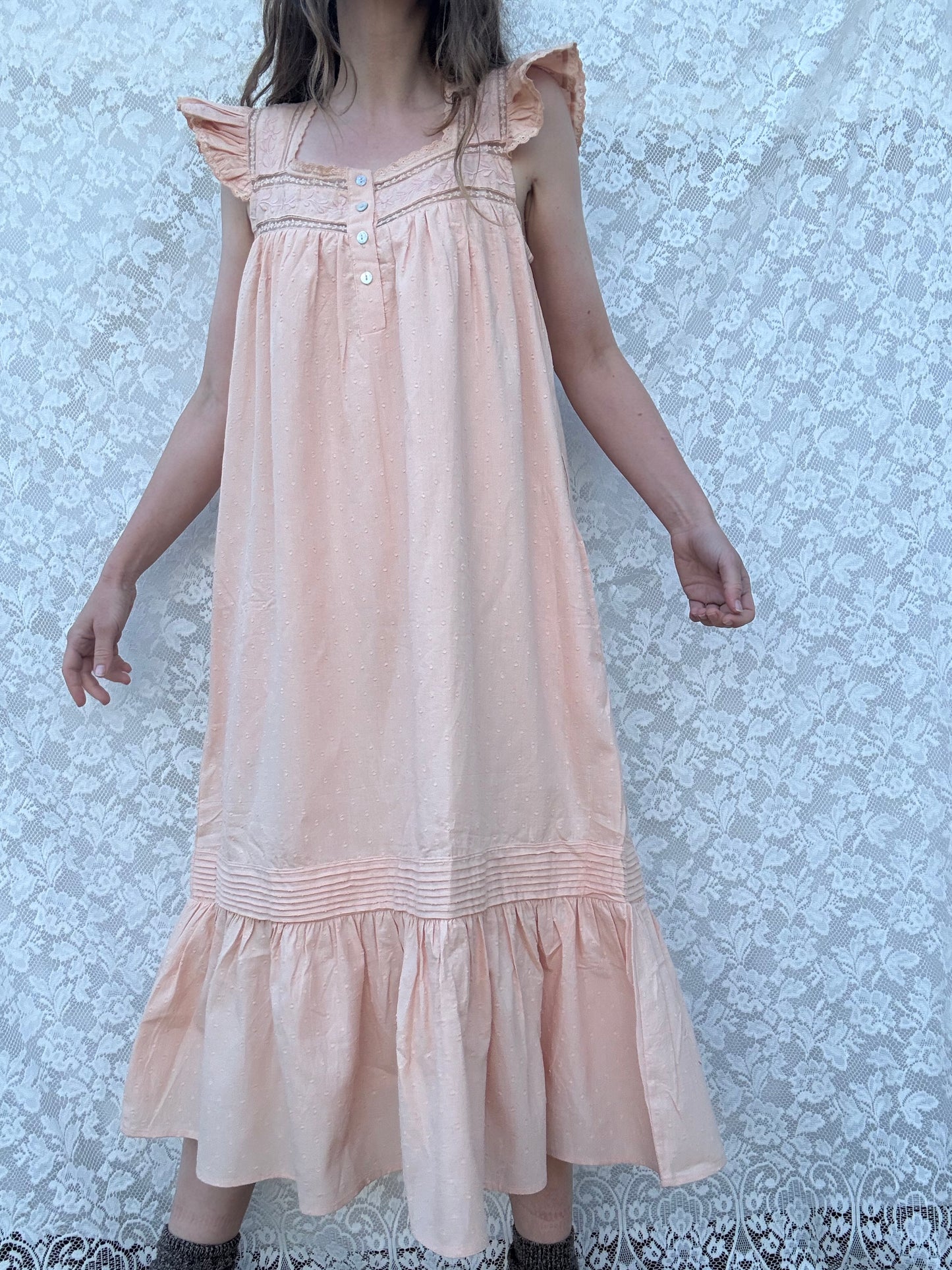 PREORDER - 100% RECYCLED COTTON - ALICE DRESS -  CUBAN SAND