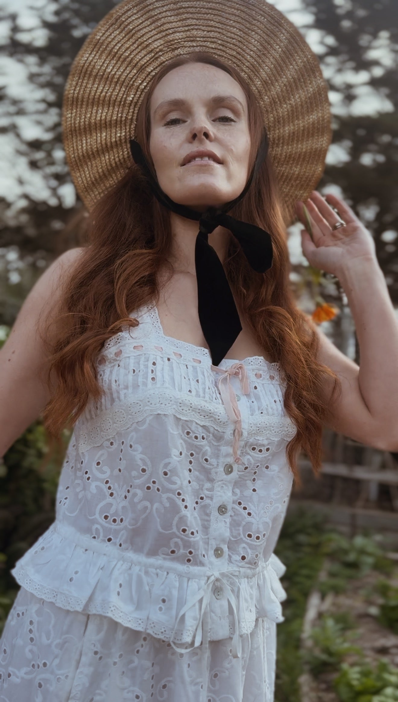 100% RECYCLED COTTON - ETIENNE CAMI WHITE