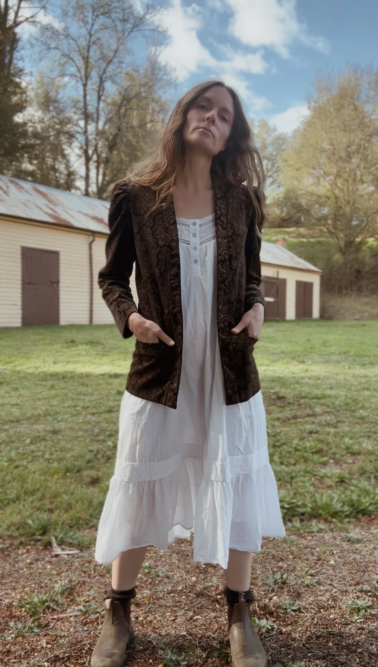VINTAGE SPORTSCRAFT VELVETEEN PAISLEY BLAZER XS