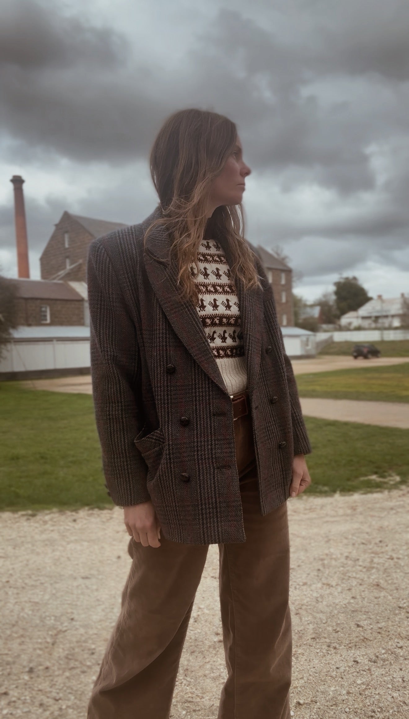 VINTAGE LEON FILIPS DOUBLE BREASTED WOOL BLAZER XS-S