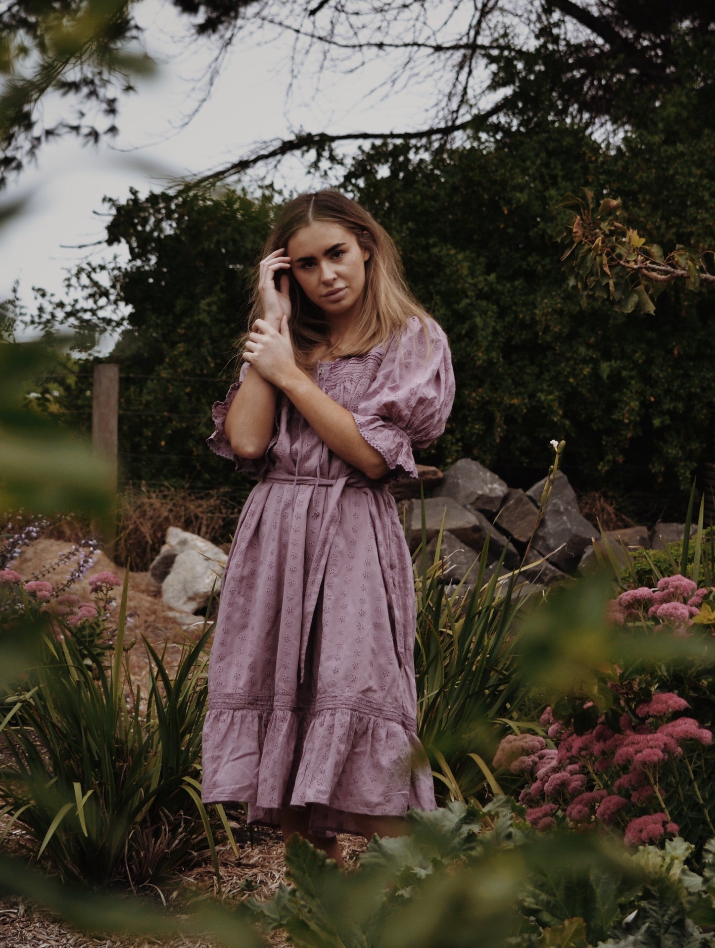 MORNING SONG DRESS DUSTY LAVENDER (WITHOUT SMOCKING)