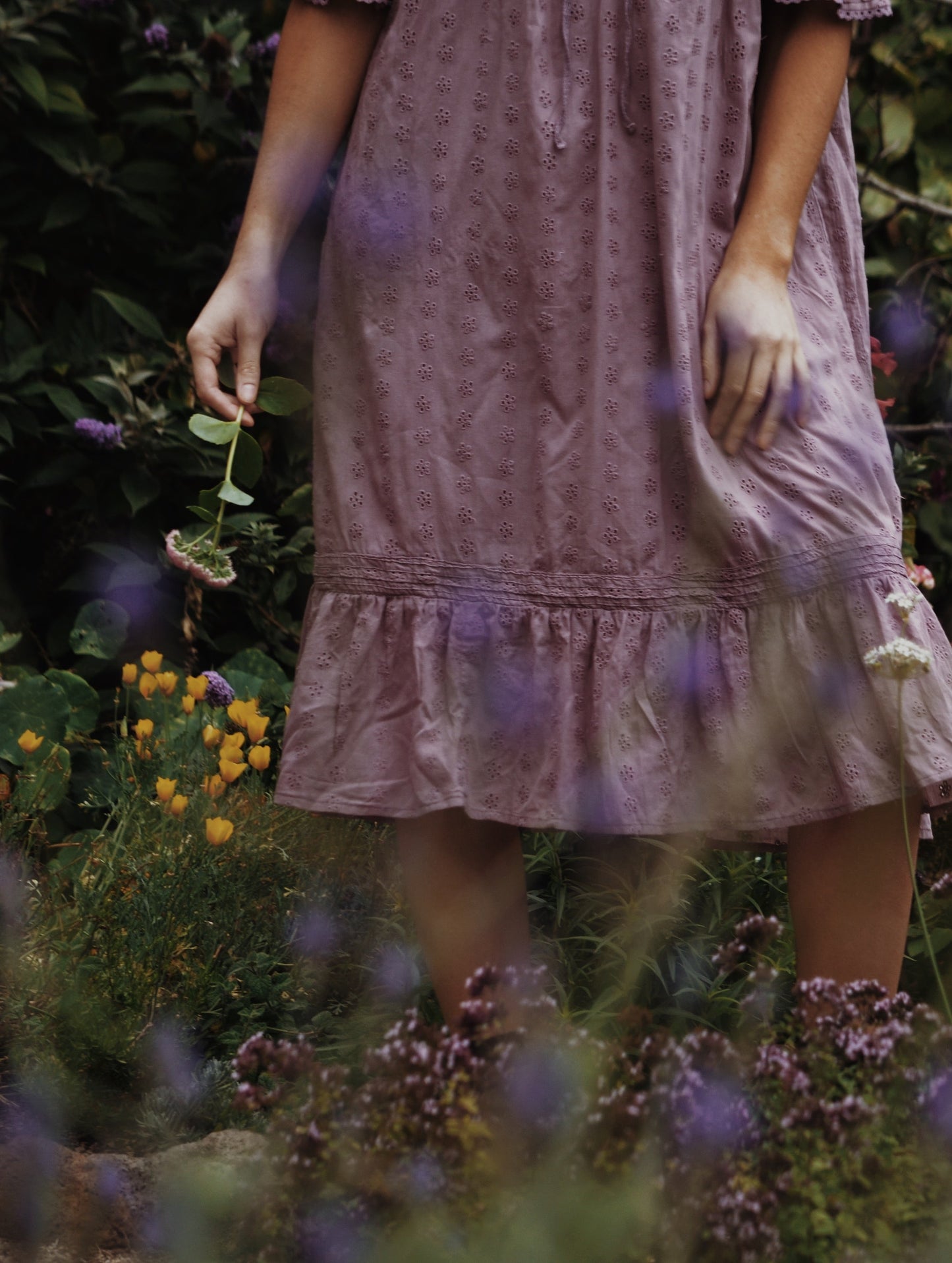 MORNING SONG DRESS DUSTY LAVENDER (WITHOUT SMOCKING)